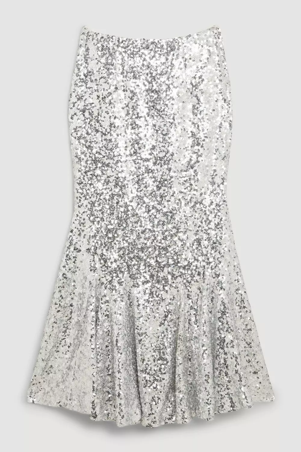 Sequin midi outlet flare skirt