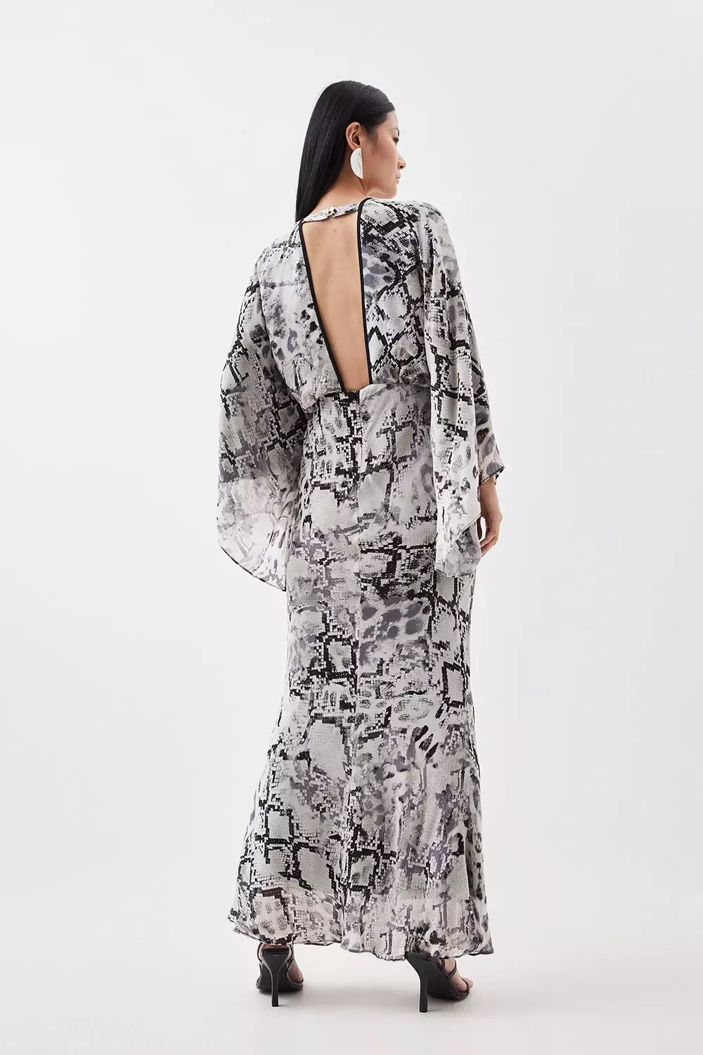 Karen millen snake shop print wrap dress