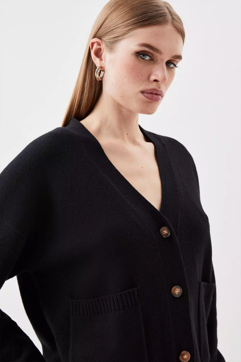 Merino wool open outlet front cardigan