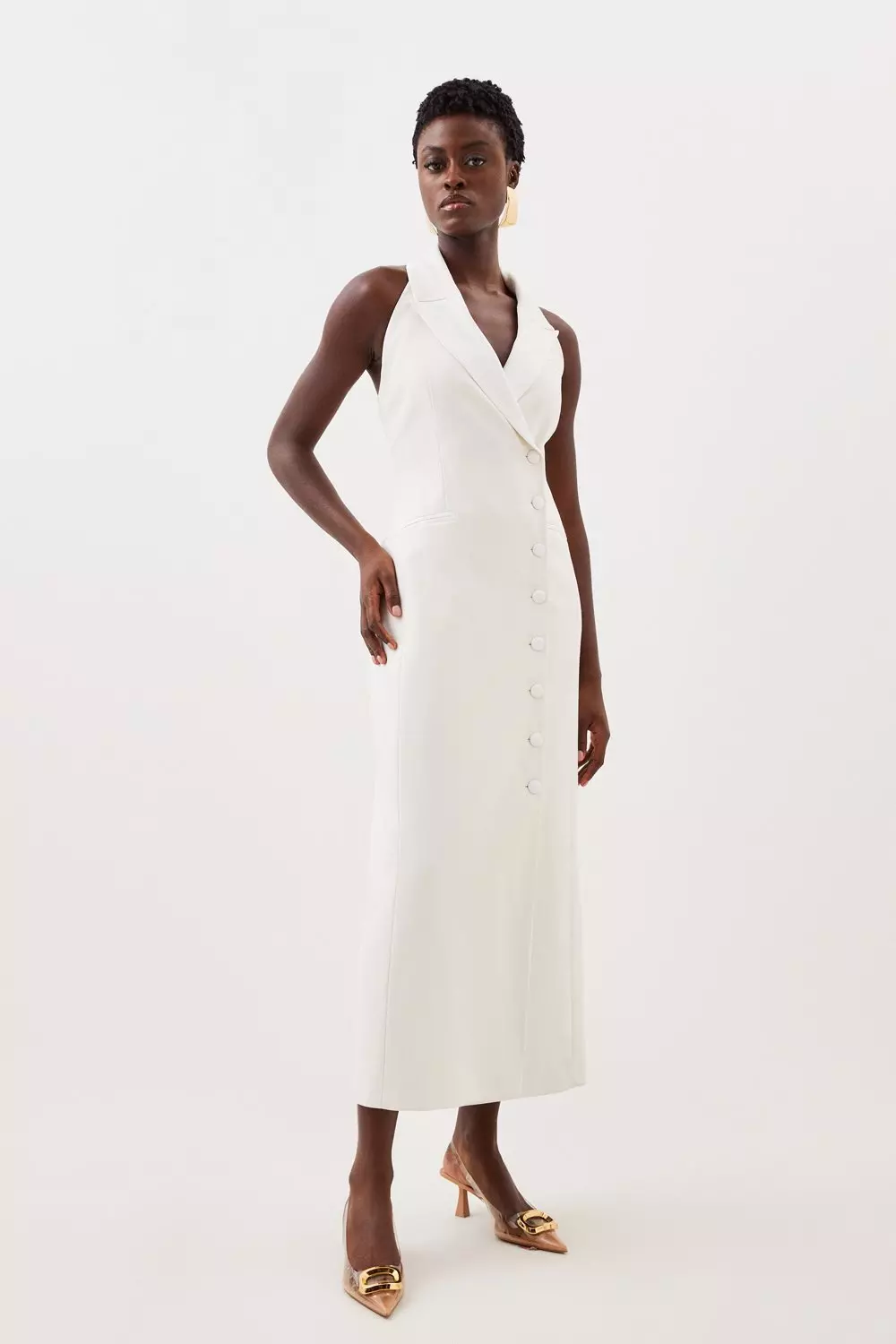 Karen millen outlet halterneck maxi dress