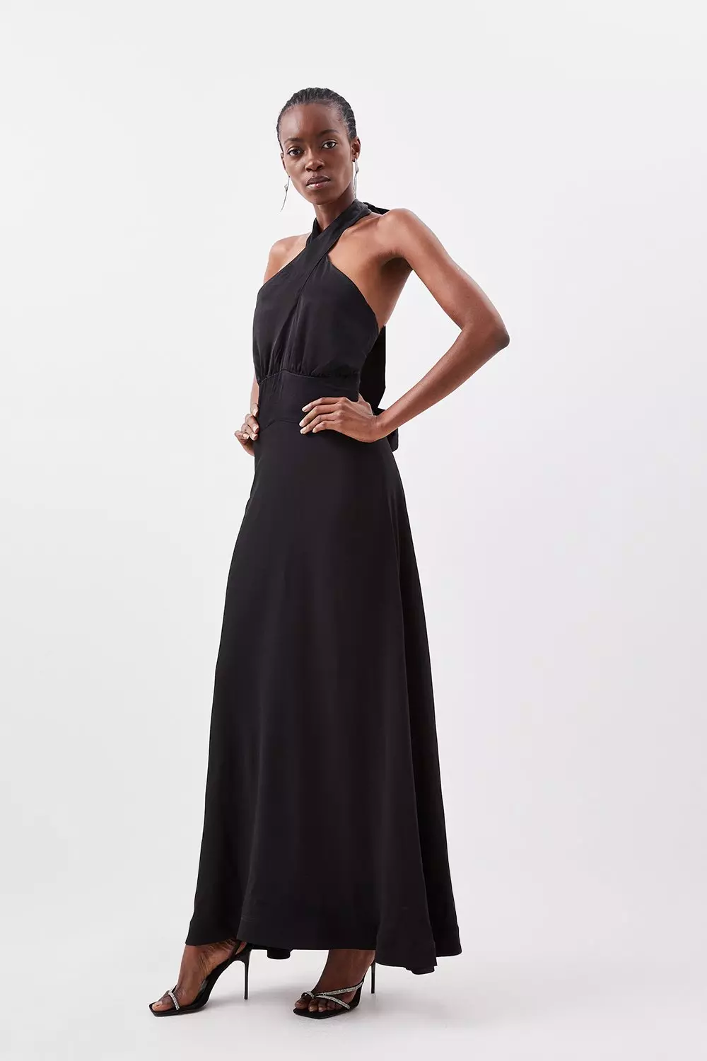 Karen millen halterneck outlet maxi dress