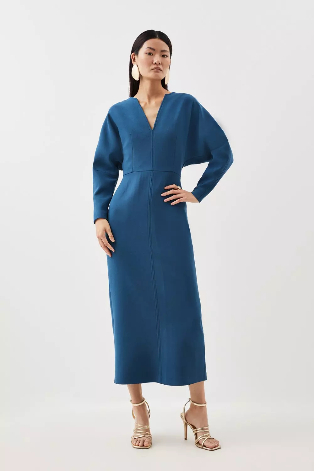 Karen millen 2024 blue midi dress