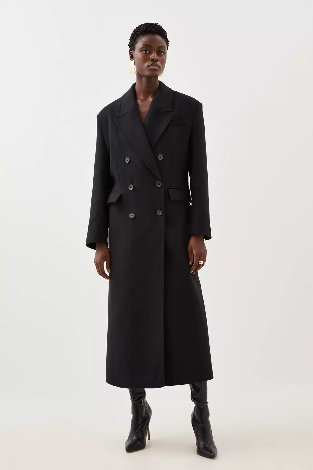 Italian Wool Double-Breasted Coat