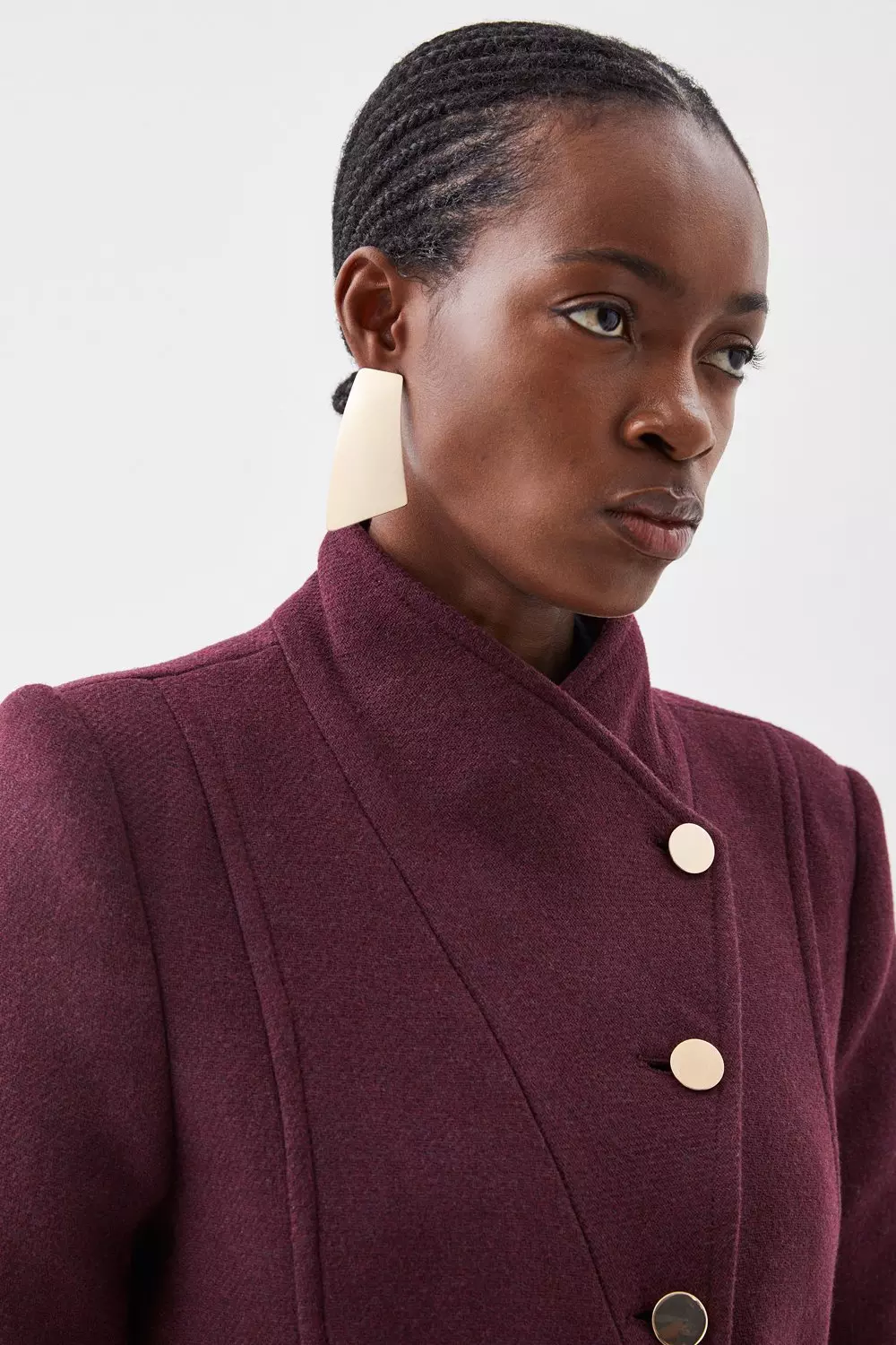 Wine wool sale coat