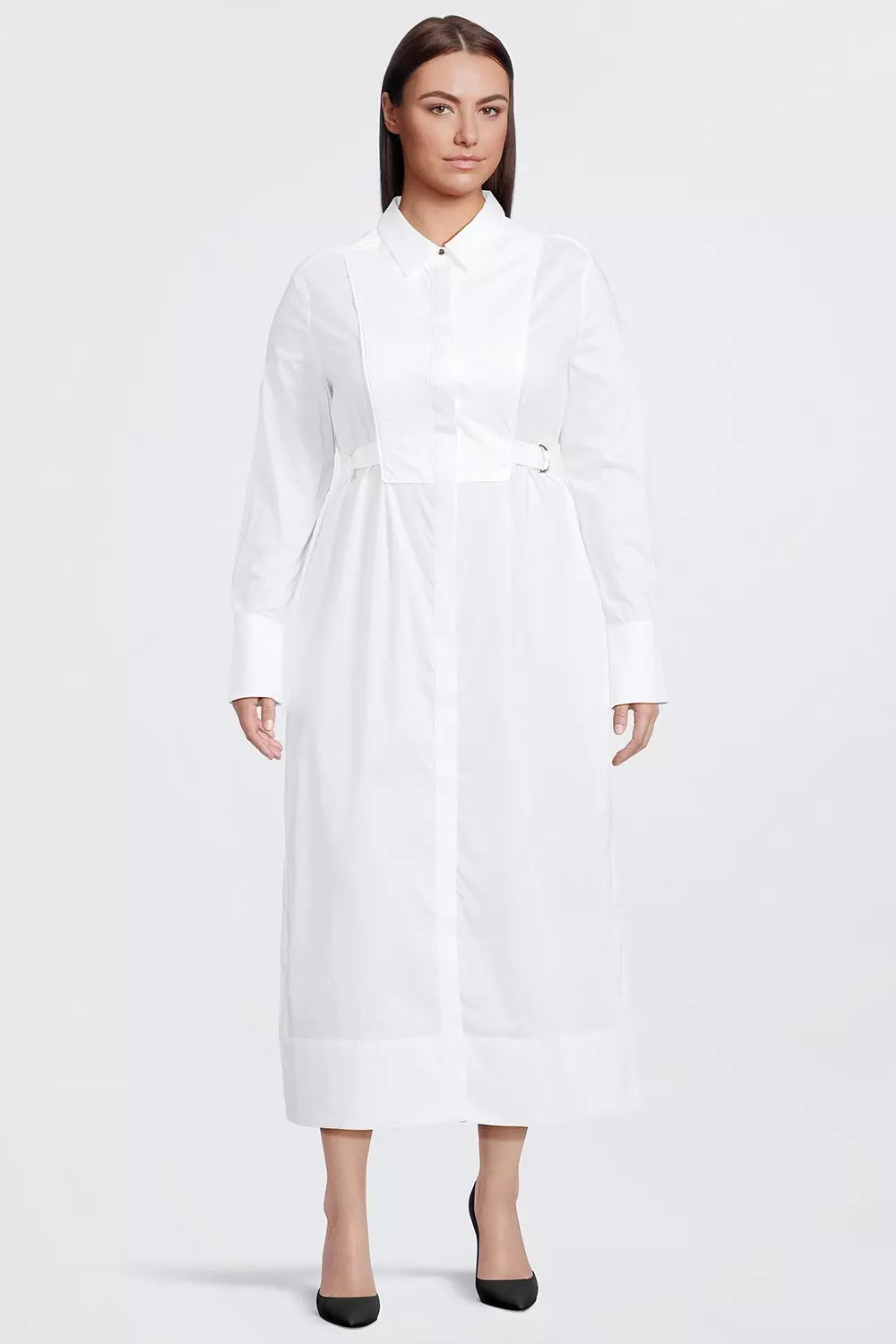 Karen millen on sale white shirt dress