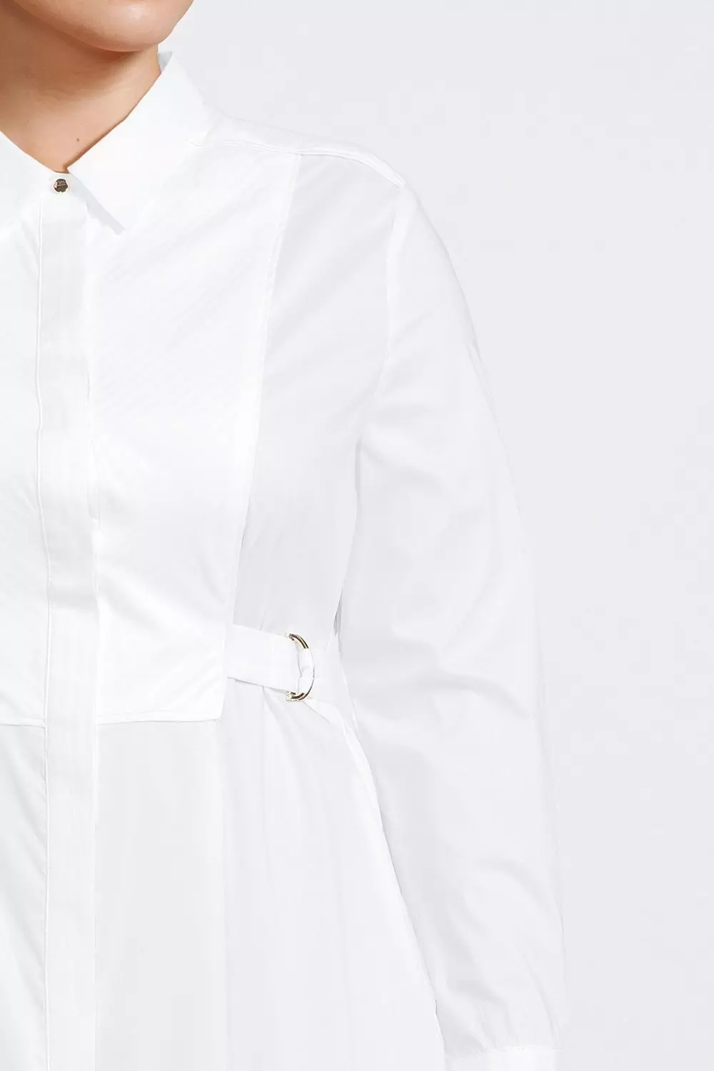 Plus size white hotsell shirt dress with collar