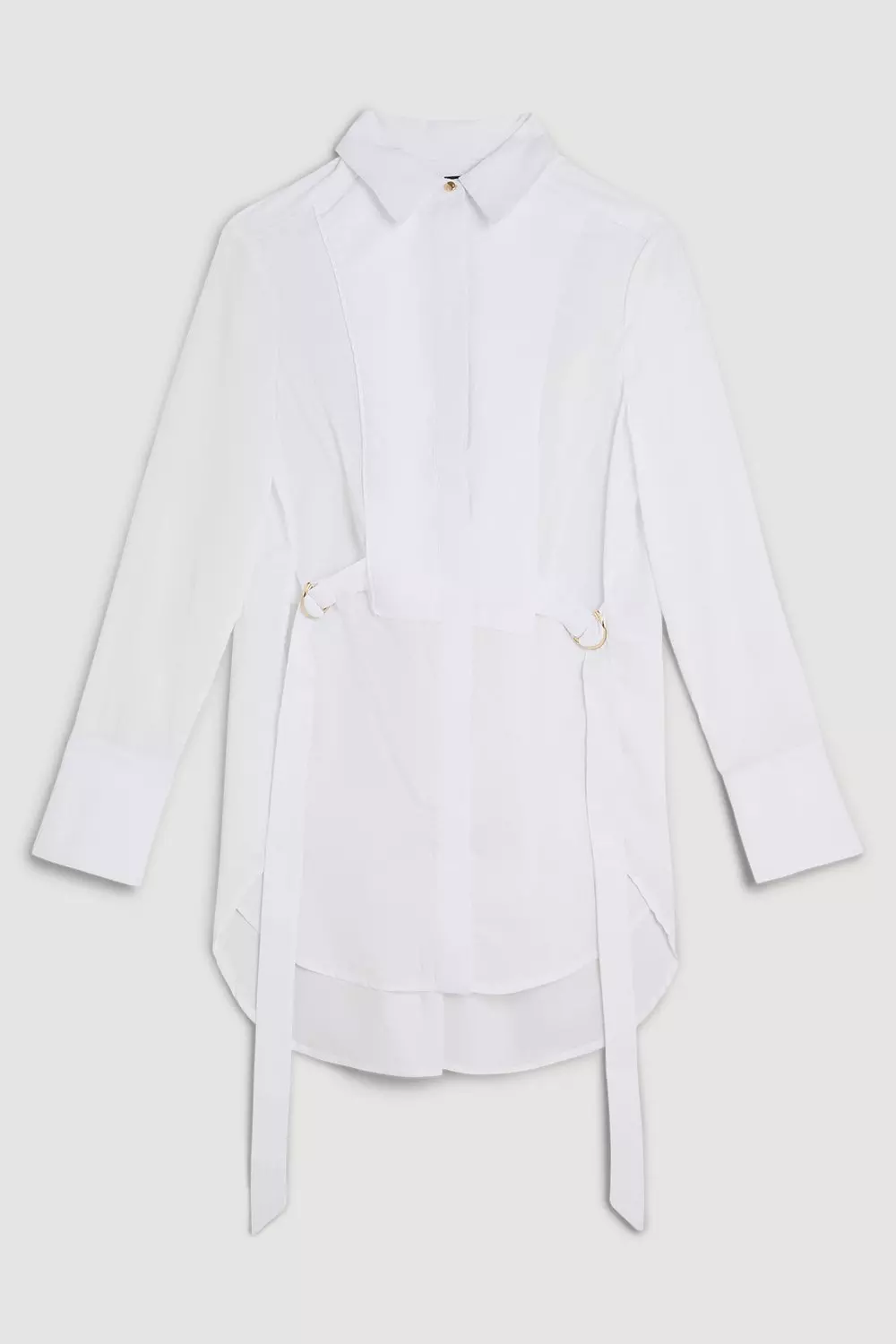 White longline shirt sales
