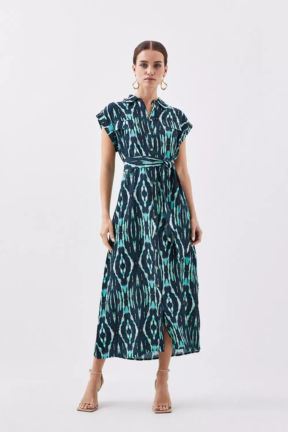 Karen millen star shop print midi dress