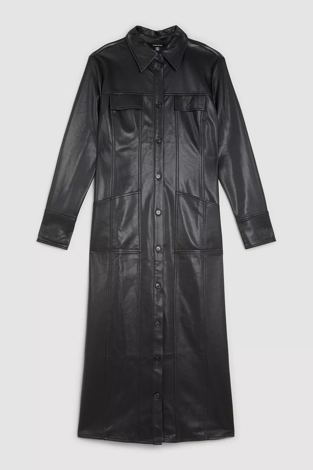 Western leather sales trench coat