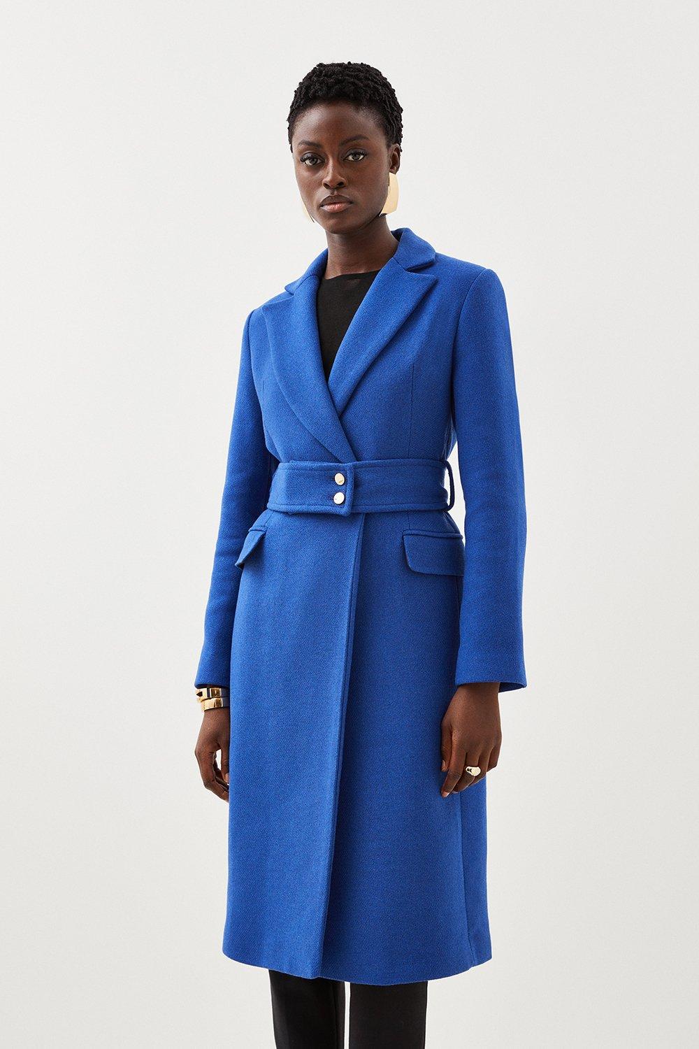 Blue coat cheap womens wool