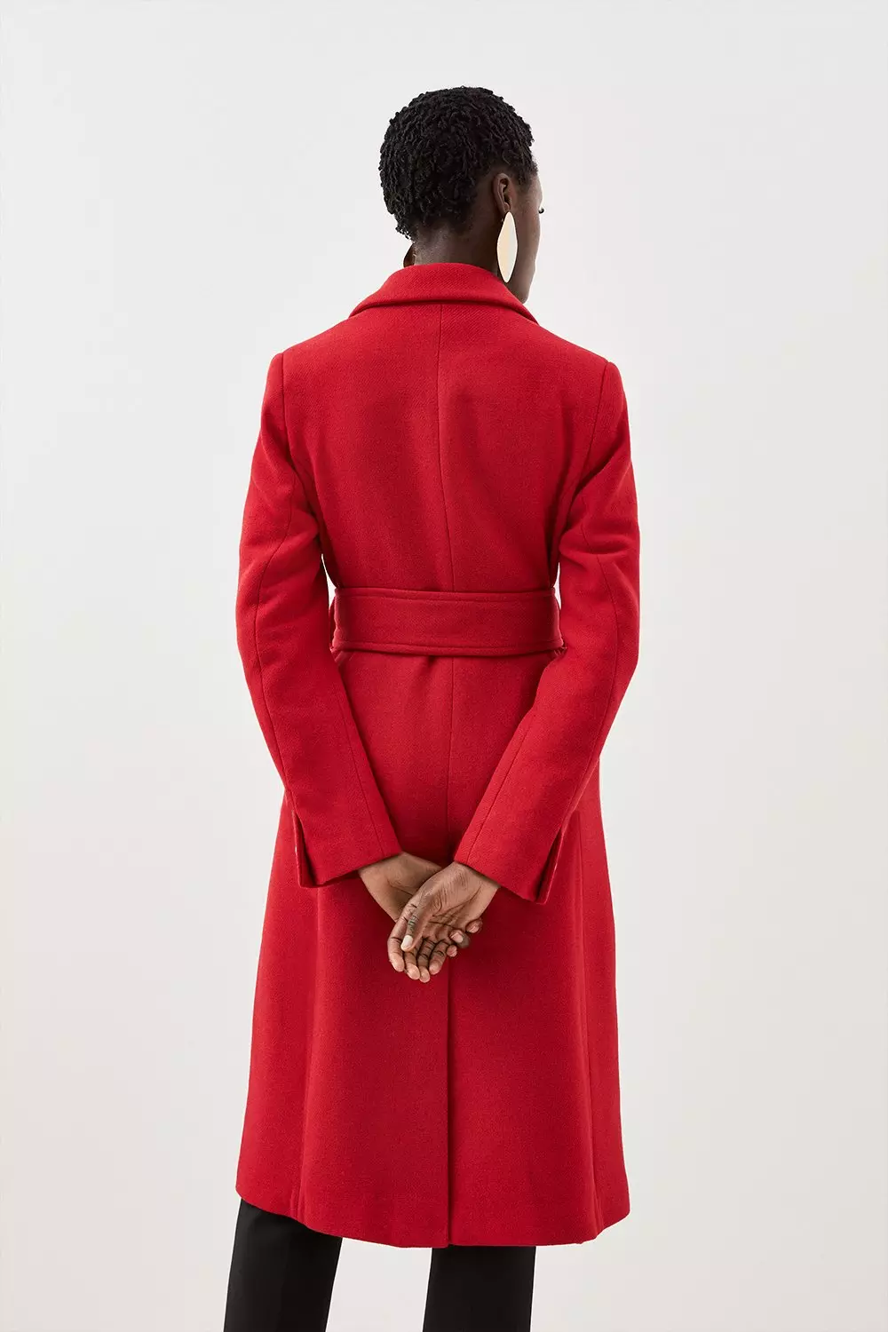 Karen millen cheap red wool coat