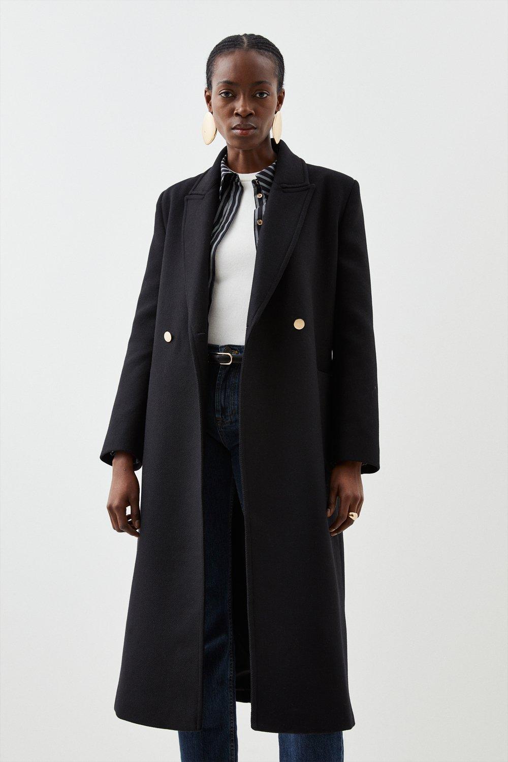 Midi wool hotsell wrap coat