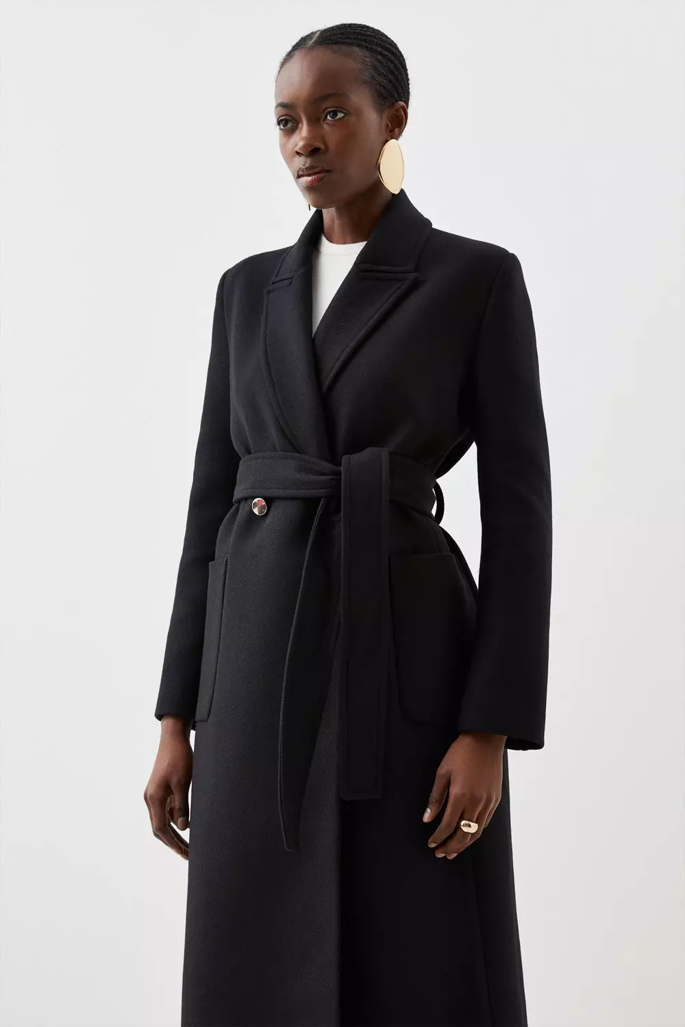 Karen millen 2025 tailored wrap coat