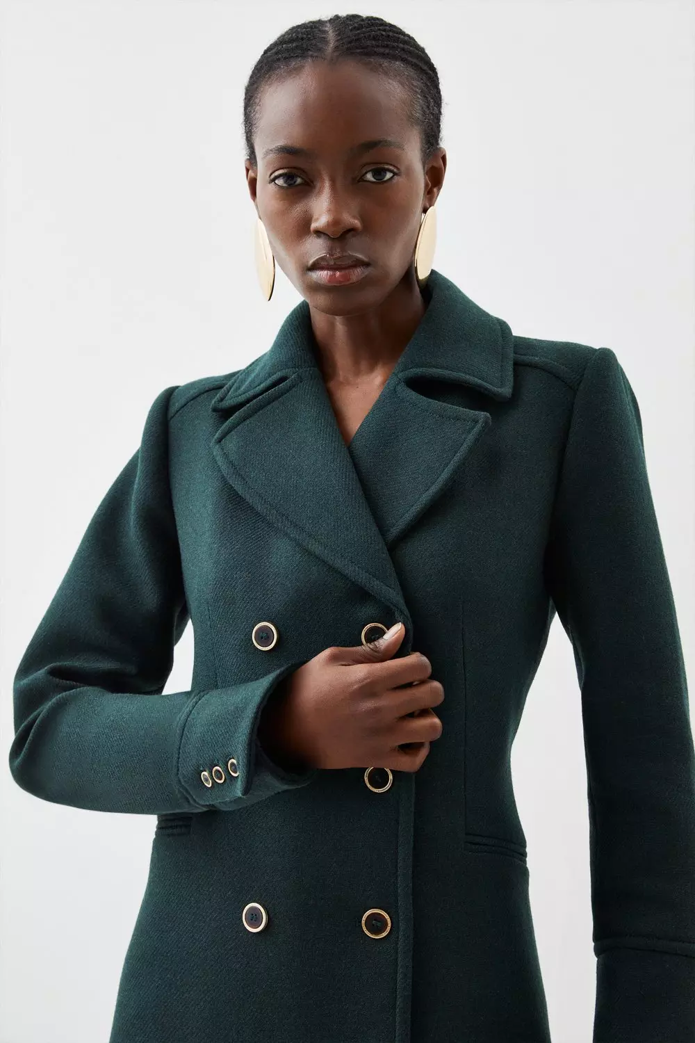 Forest green coat womens sale