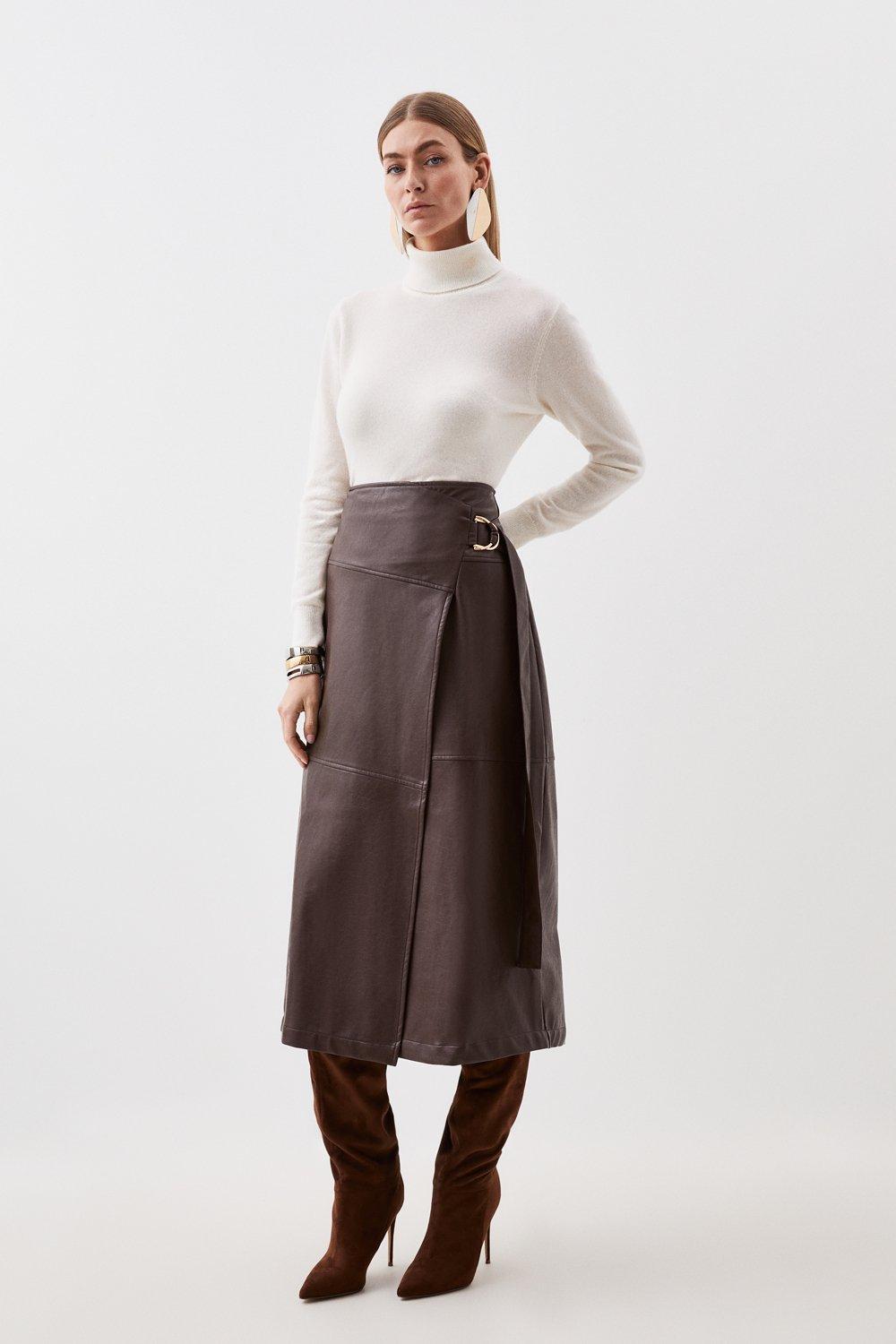 Women's Leather Skirts | Karen Millen UK