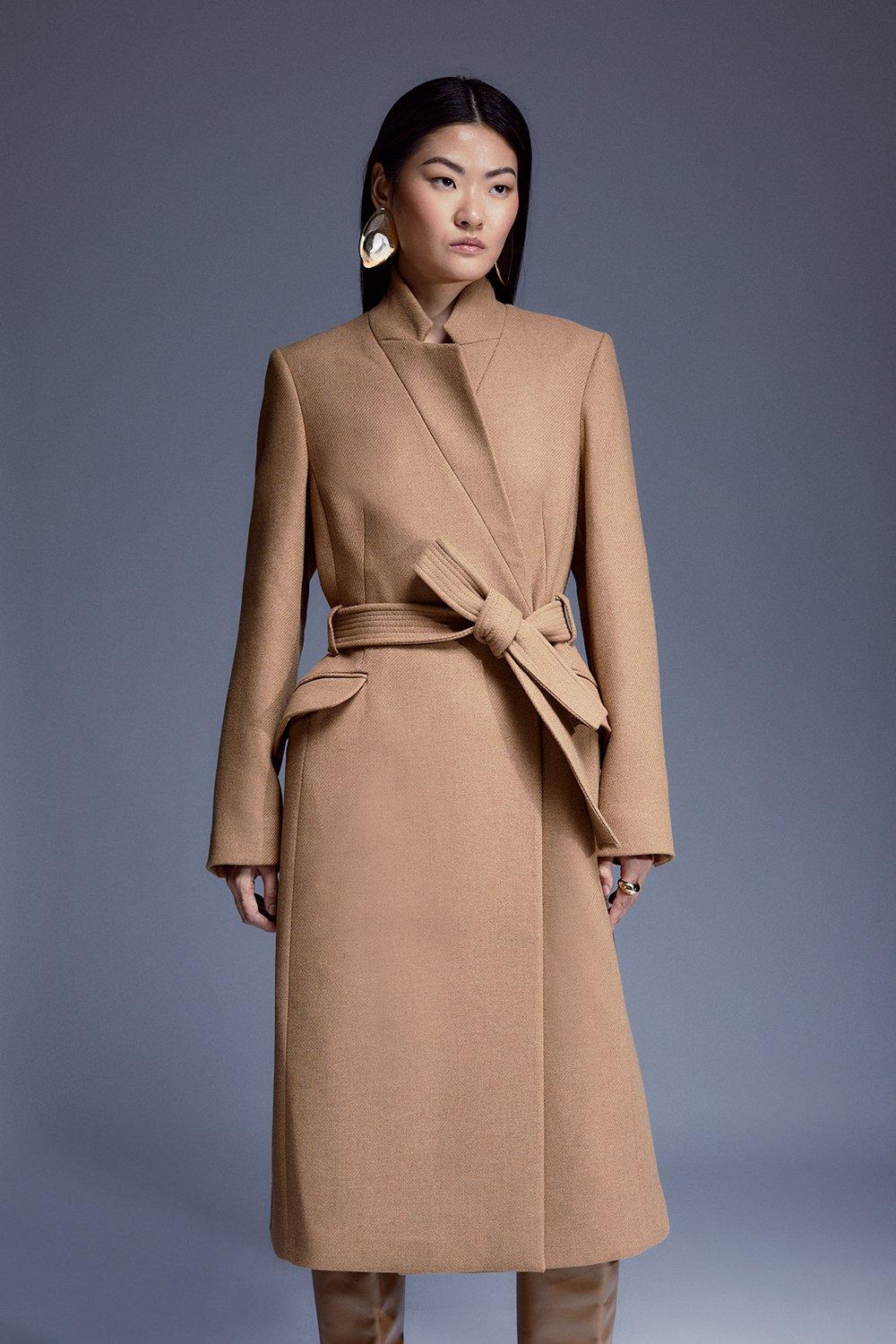 Karen millen outlet coat camel