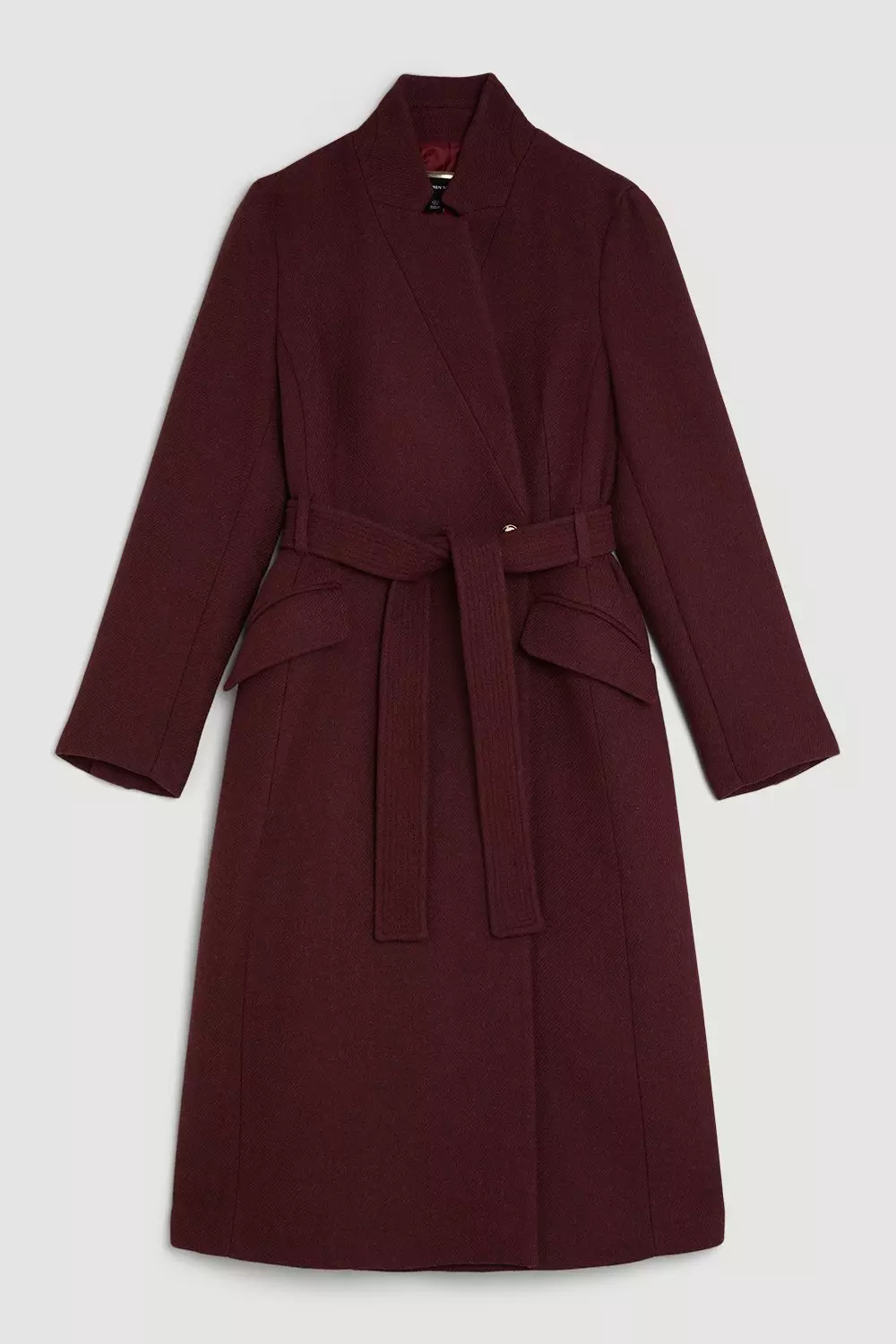 Karen millen hot sale burgundy coat