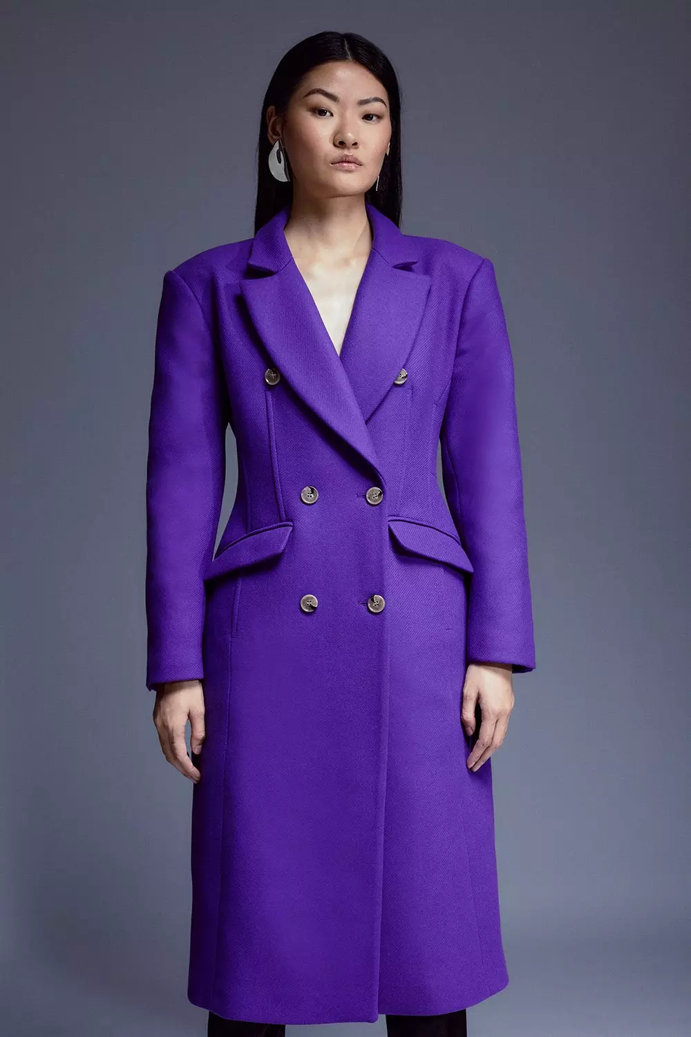 Petite on sale purple coat