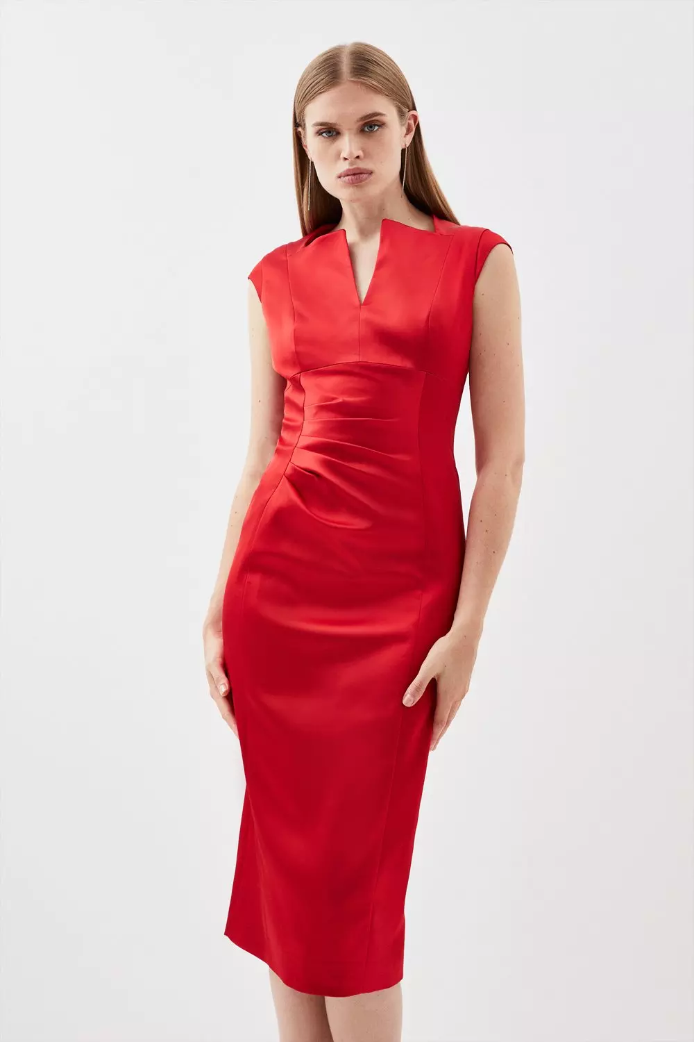 Karen millen red pencil 2024 dress