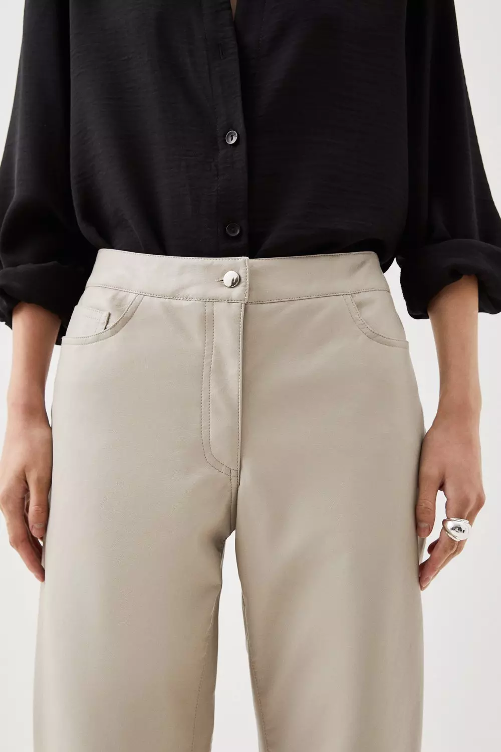 5 Pocket Faux Leather Pant