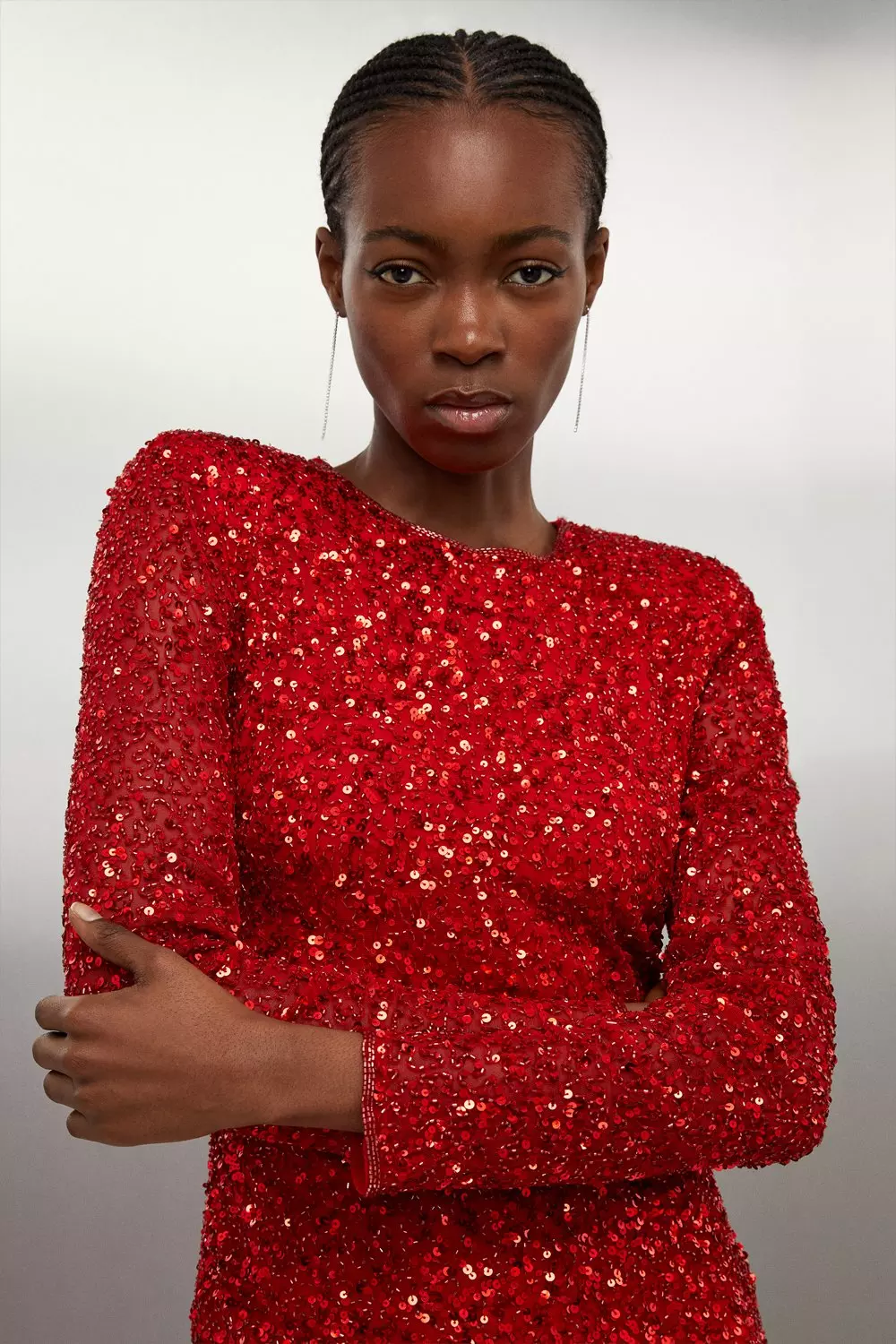 Karen millen clearance red sequin dress