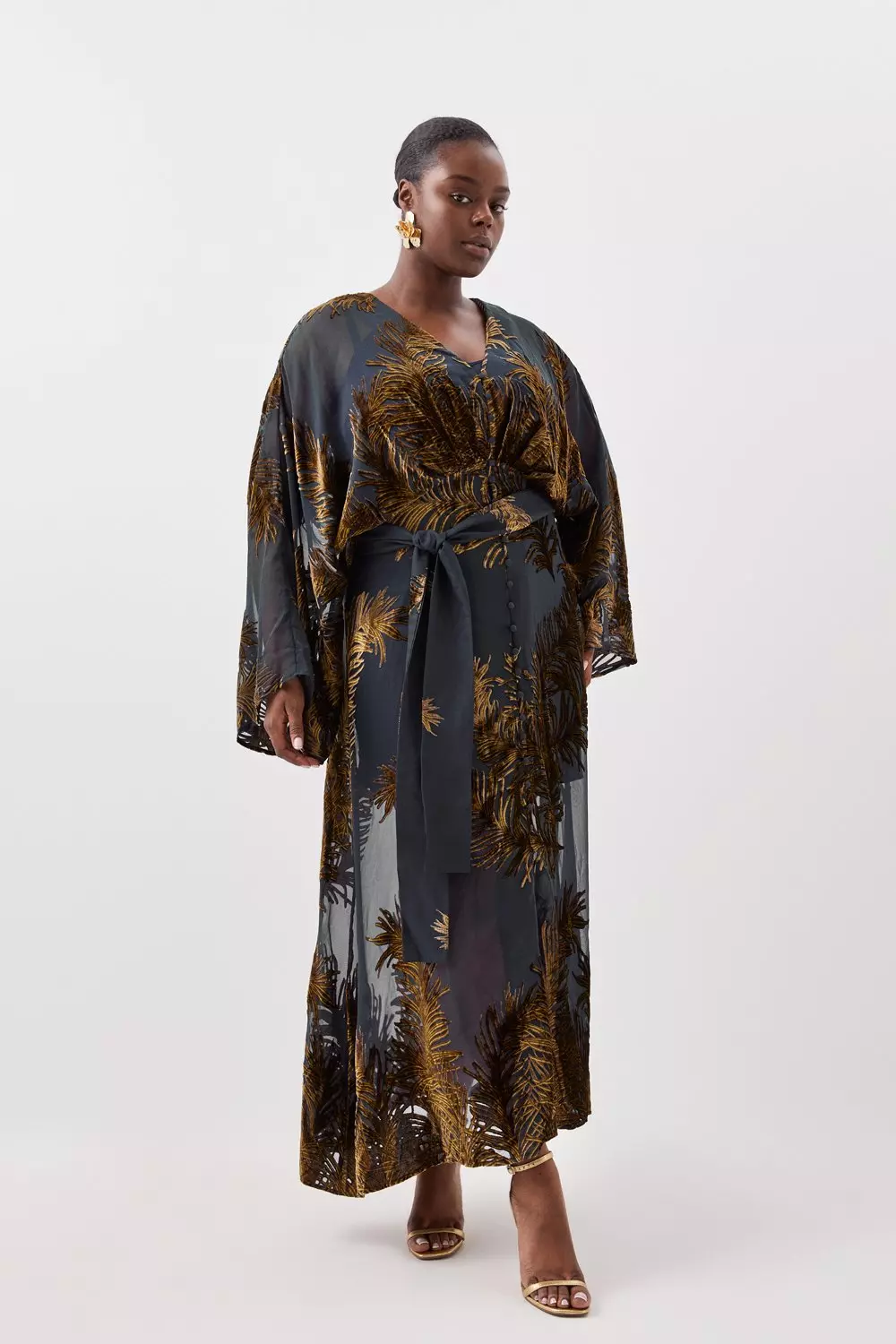 Kimono store maxi dress