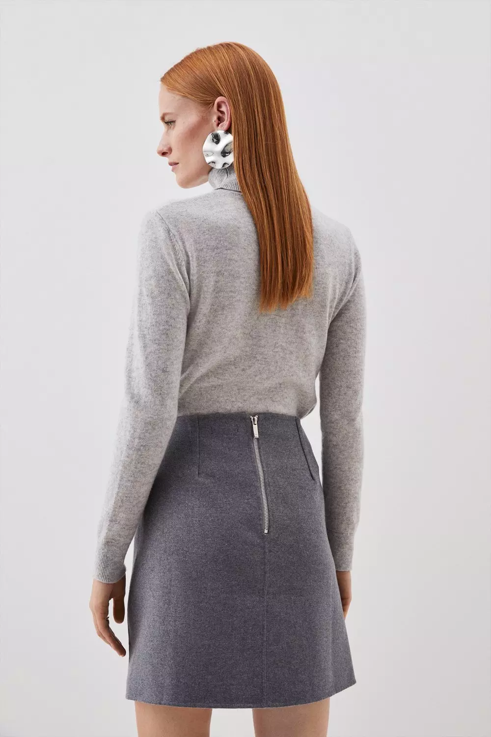 Long wool outlet wrap skirt