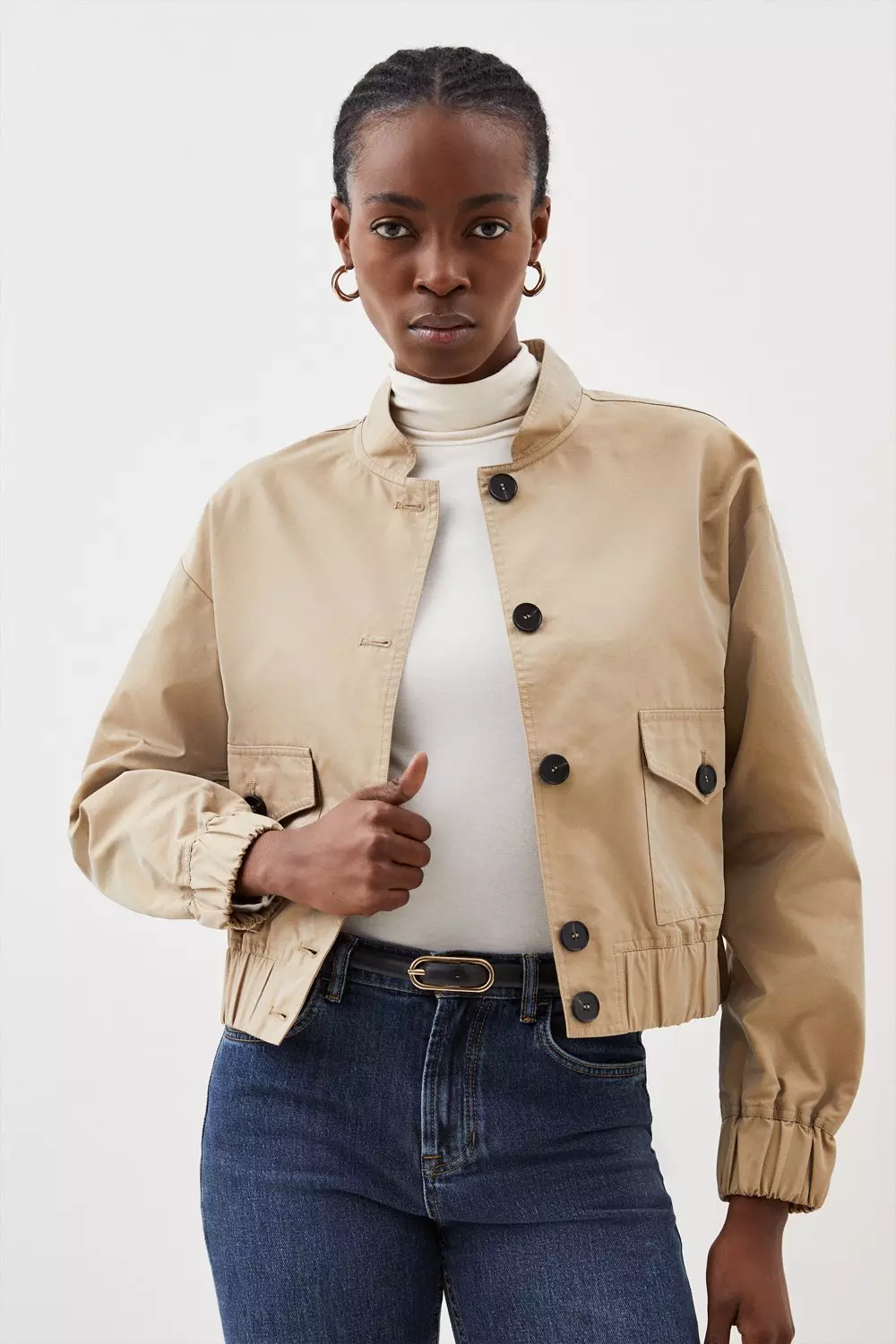 Cropped Bomber Jacket