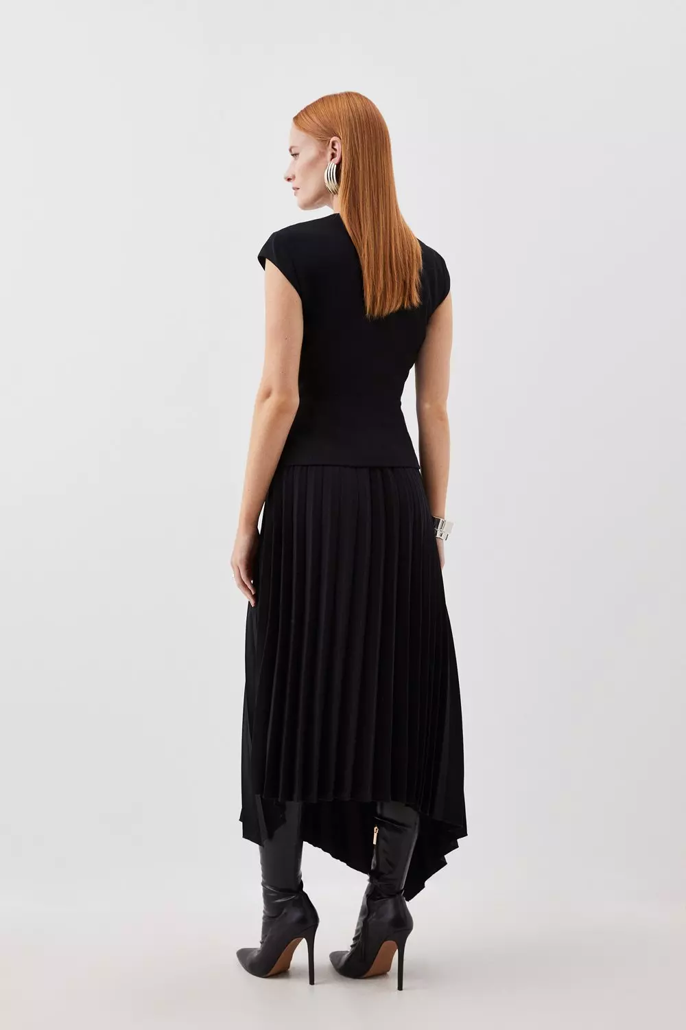 Karen millen asymmetric belted hot sale dress