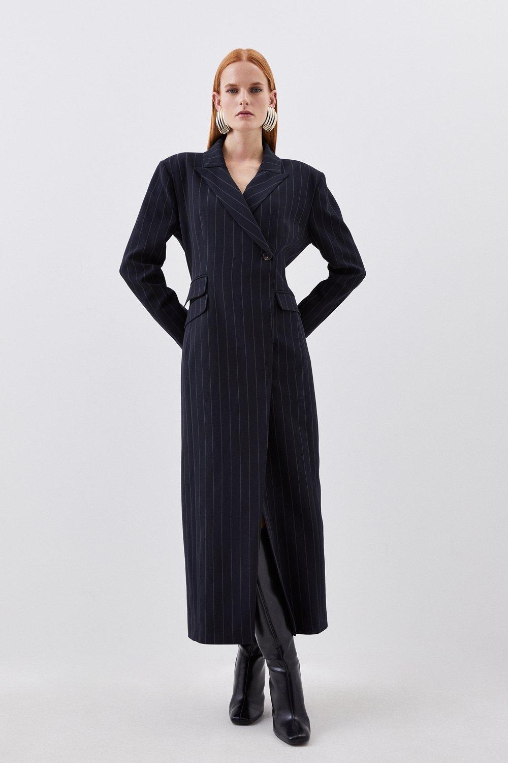 Karen millen store striped maxi dress