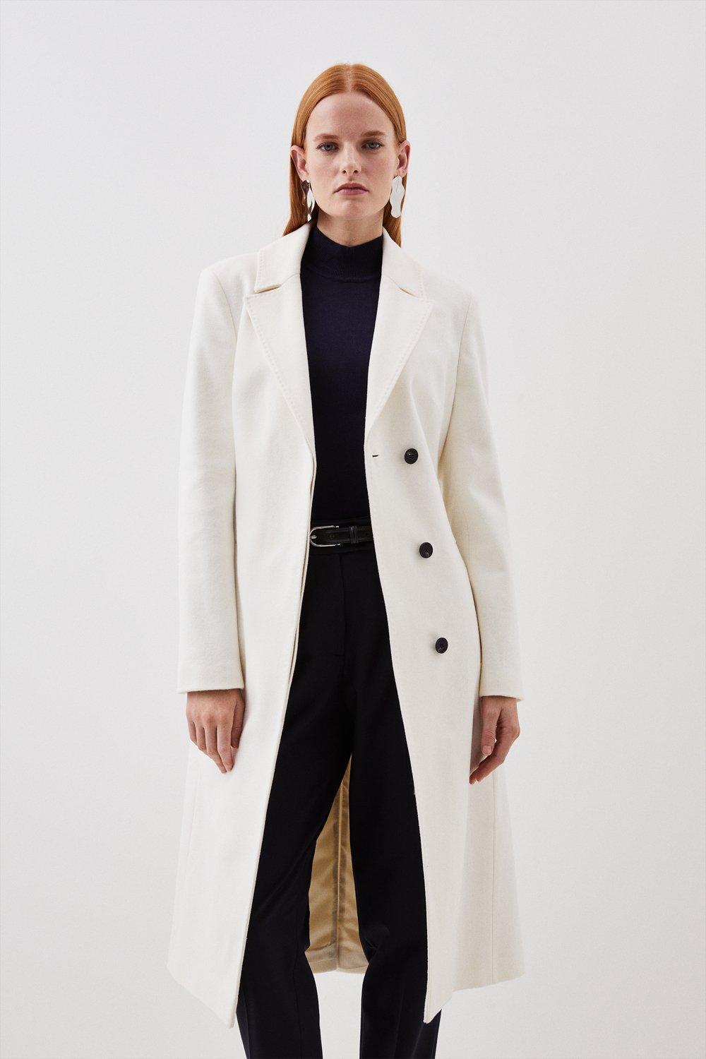 White wool hot sale trench coat