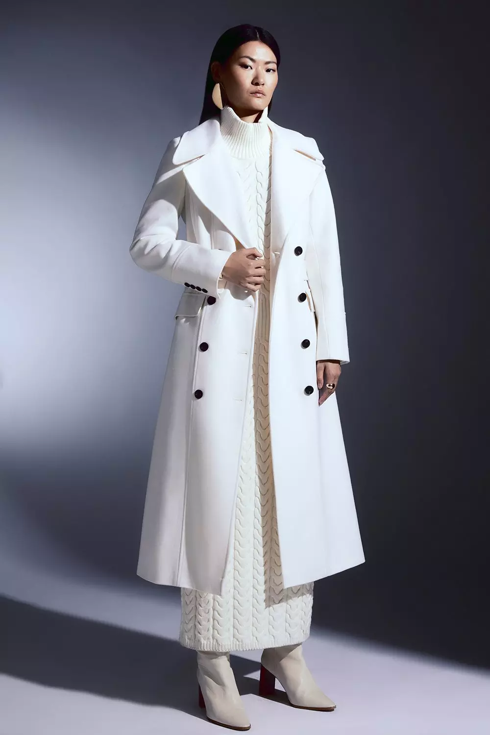 Structured wool hot sale coat womens