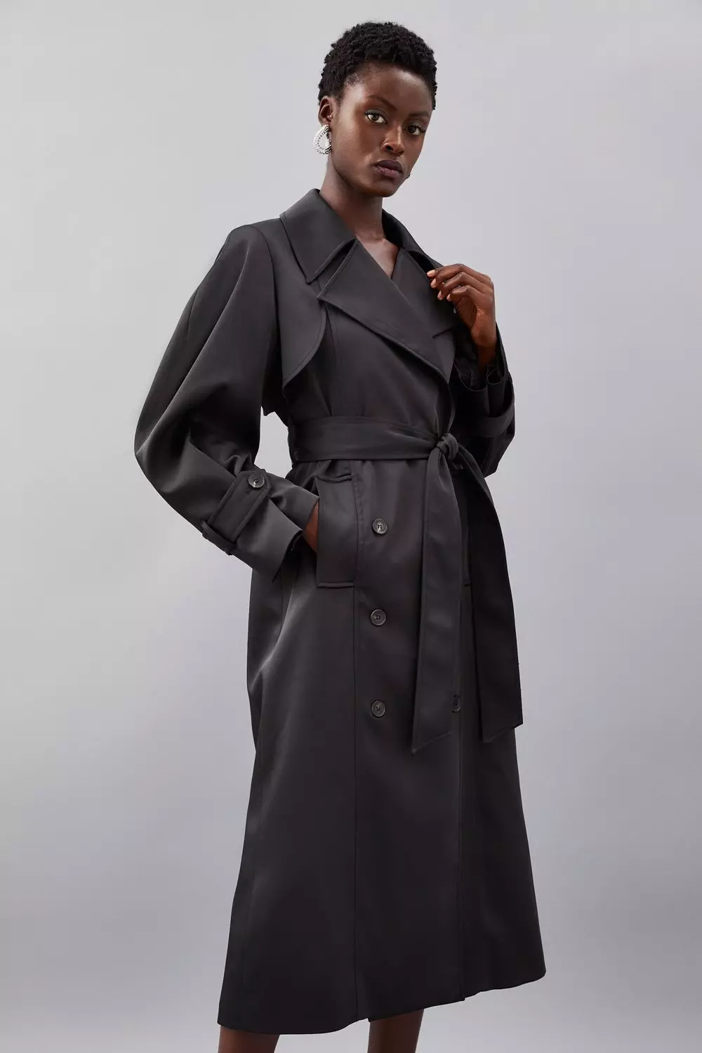 Karen millen tailored wrap on sale coat