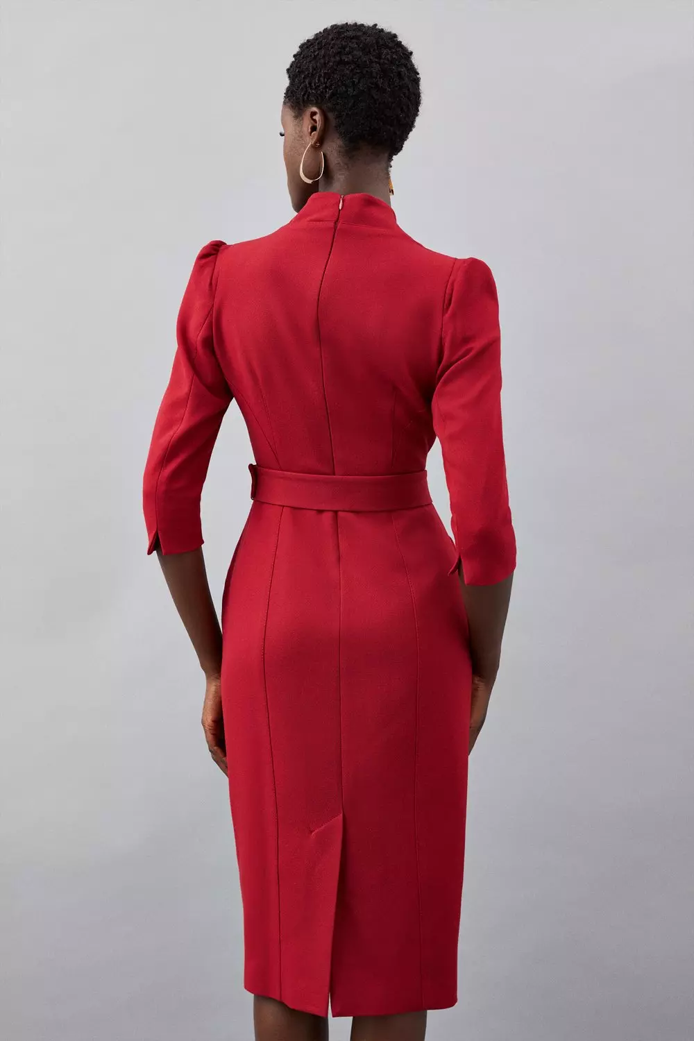 Karen millen red pencil hot sale dress