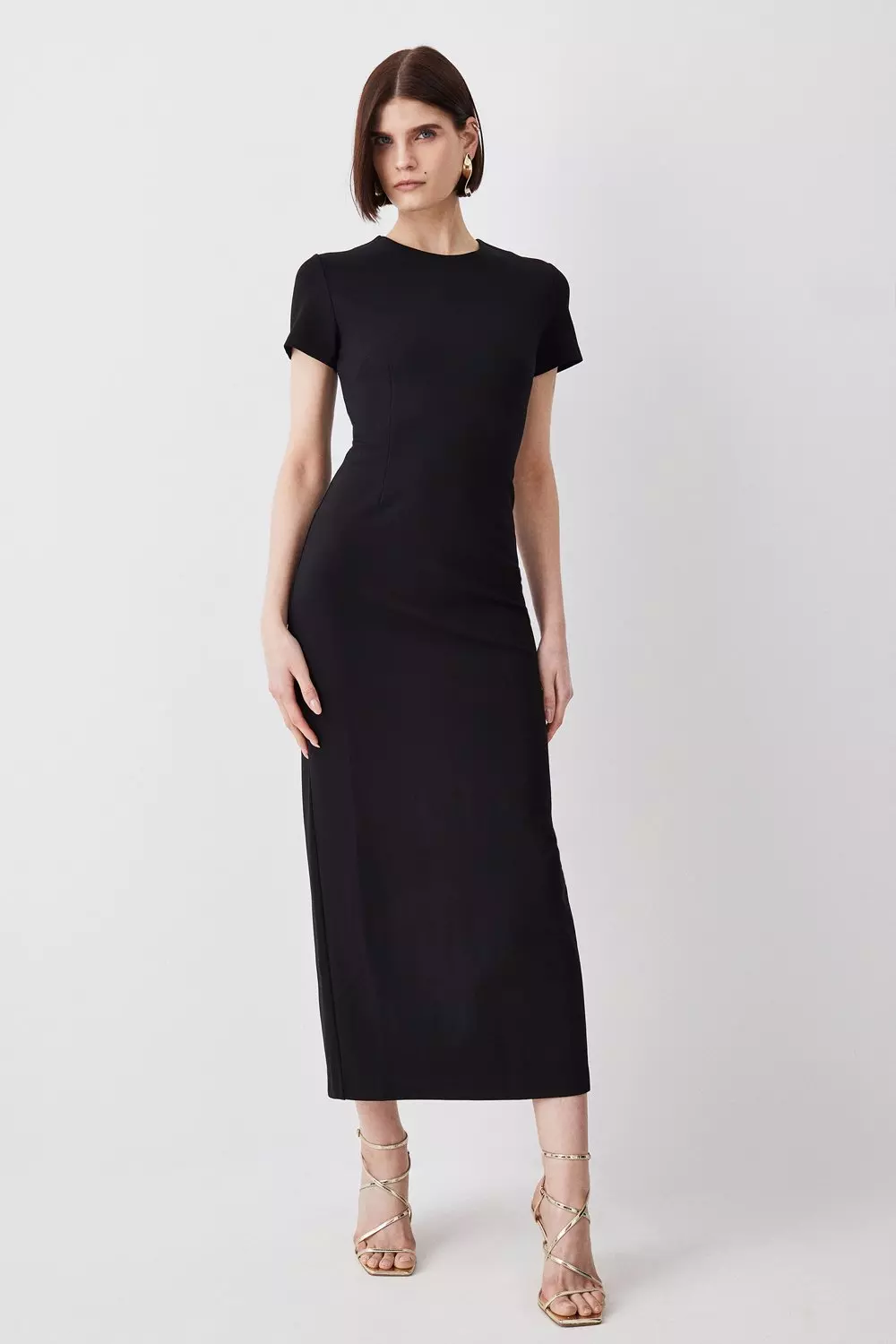 Karen millen pleated store hem bodycon dress