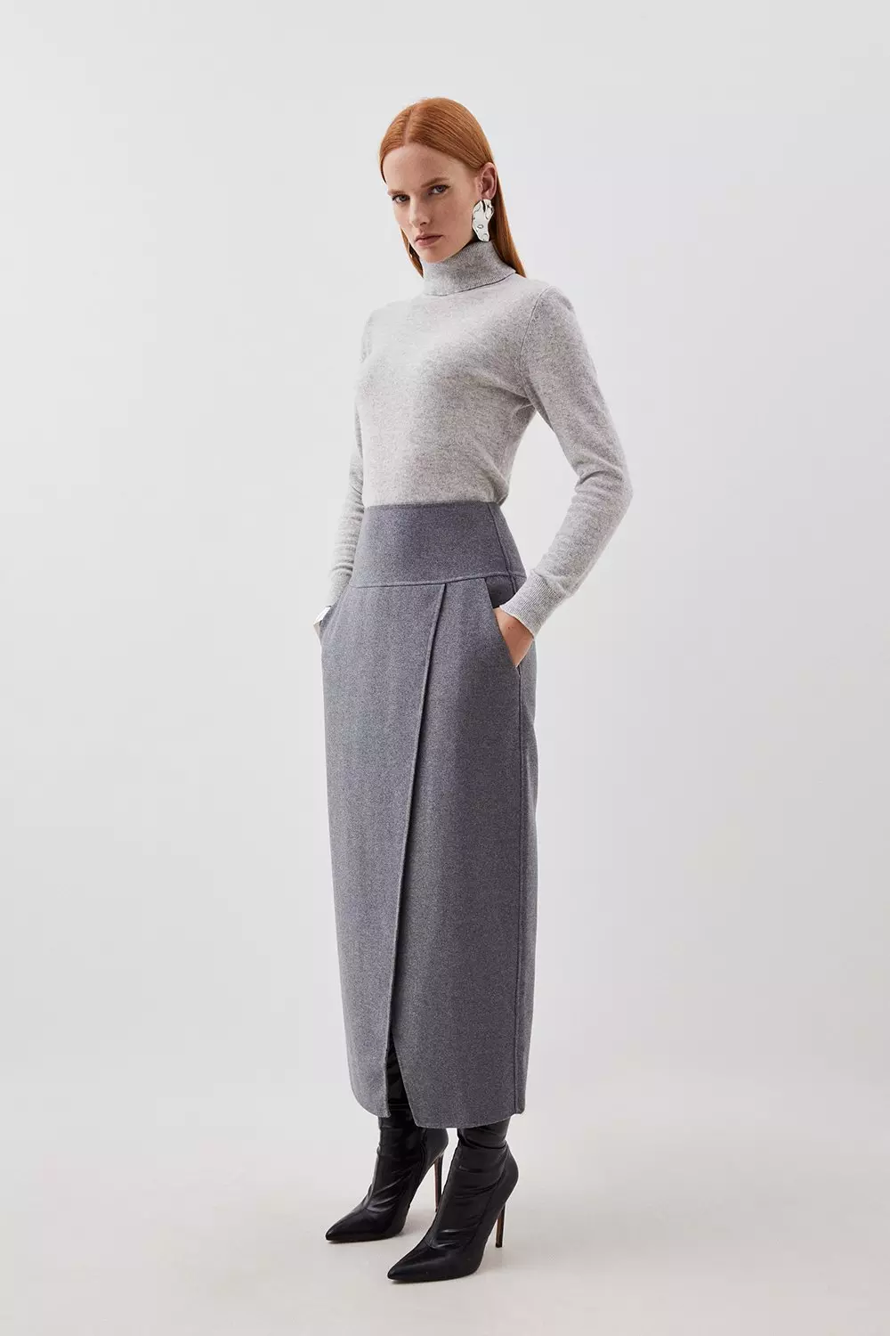 Long wool full clearance skirt