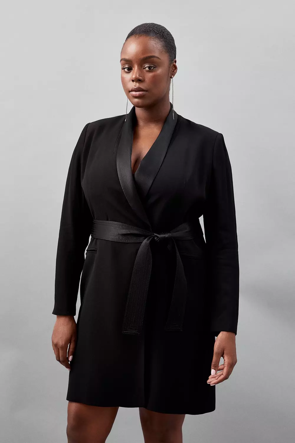 Black wrap around dress plus outlet size