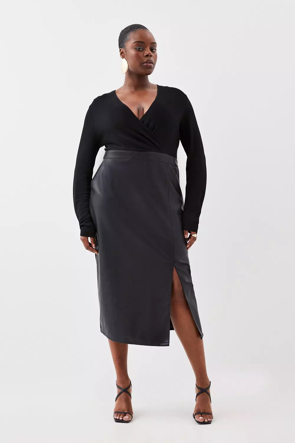 Sheer long sleeve 2024 dress plus size