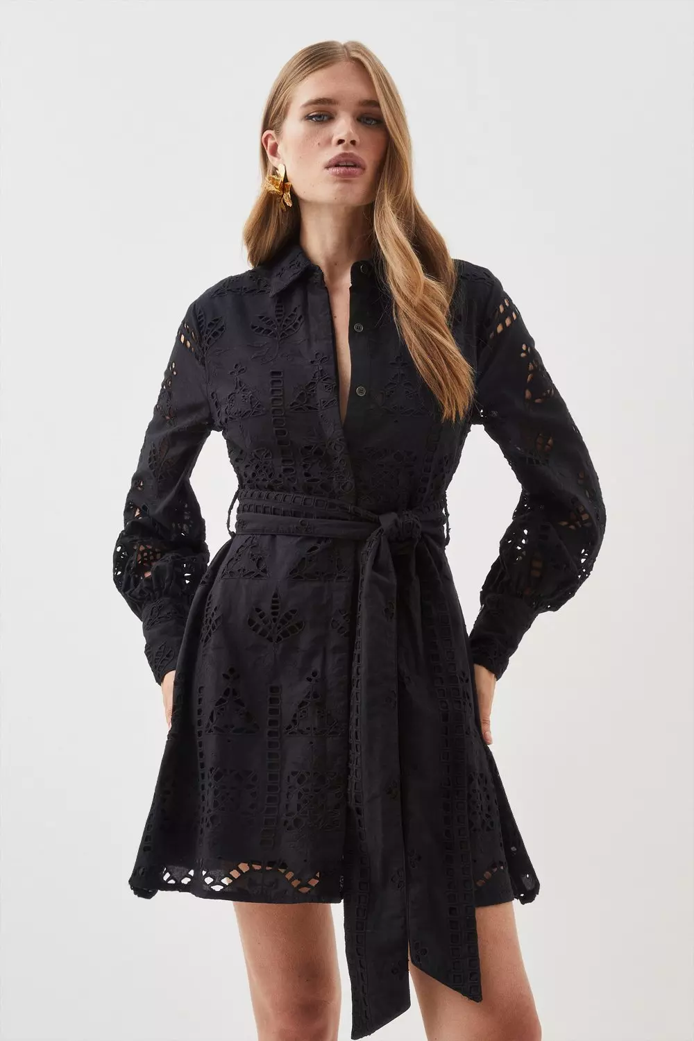 Karen millen shop broderie dress