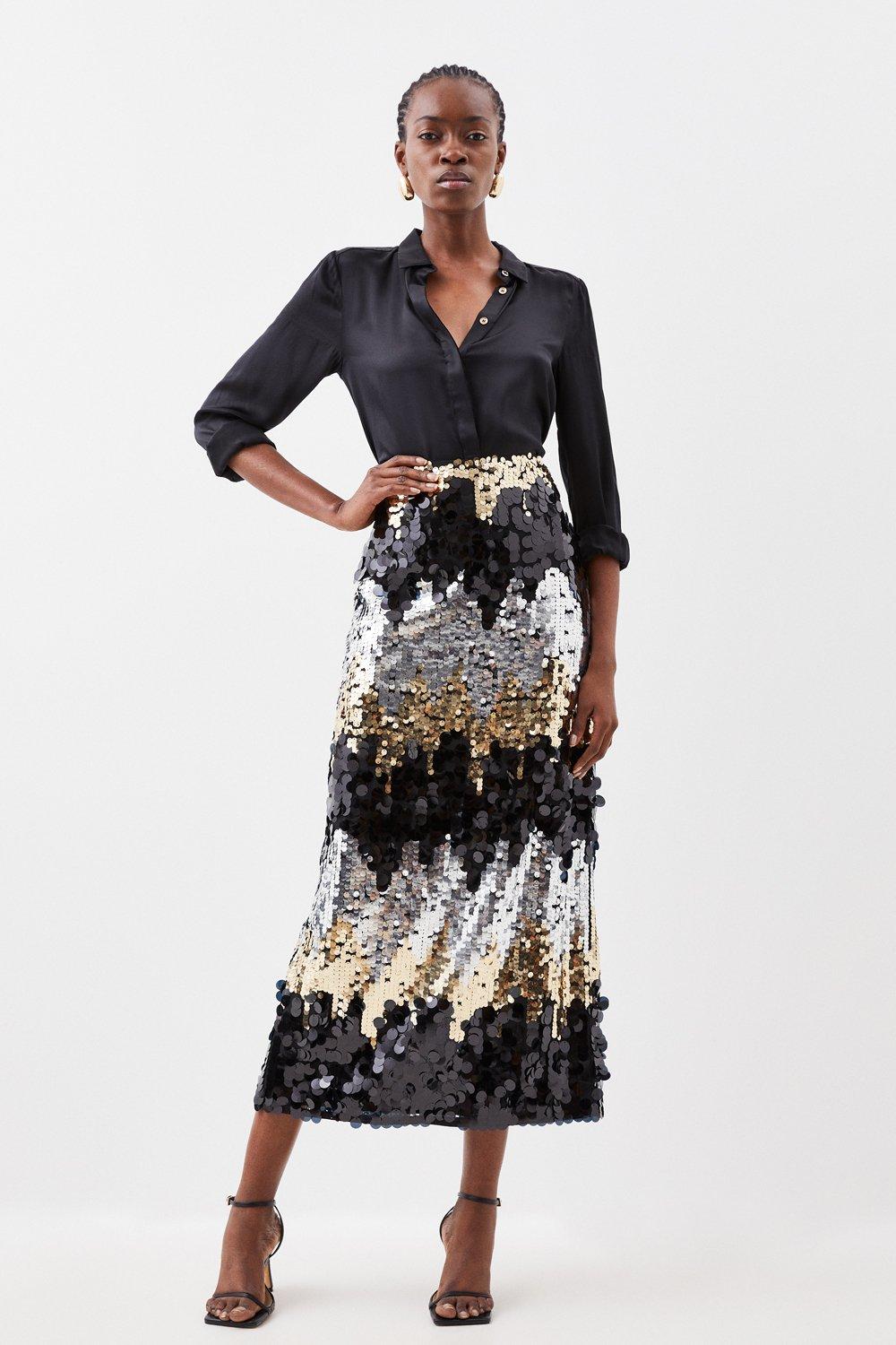 H and shop m sequin skirt