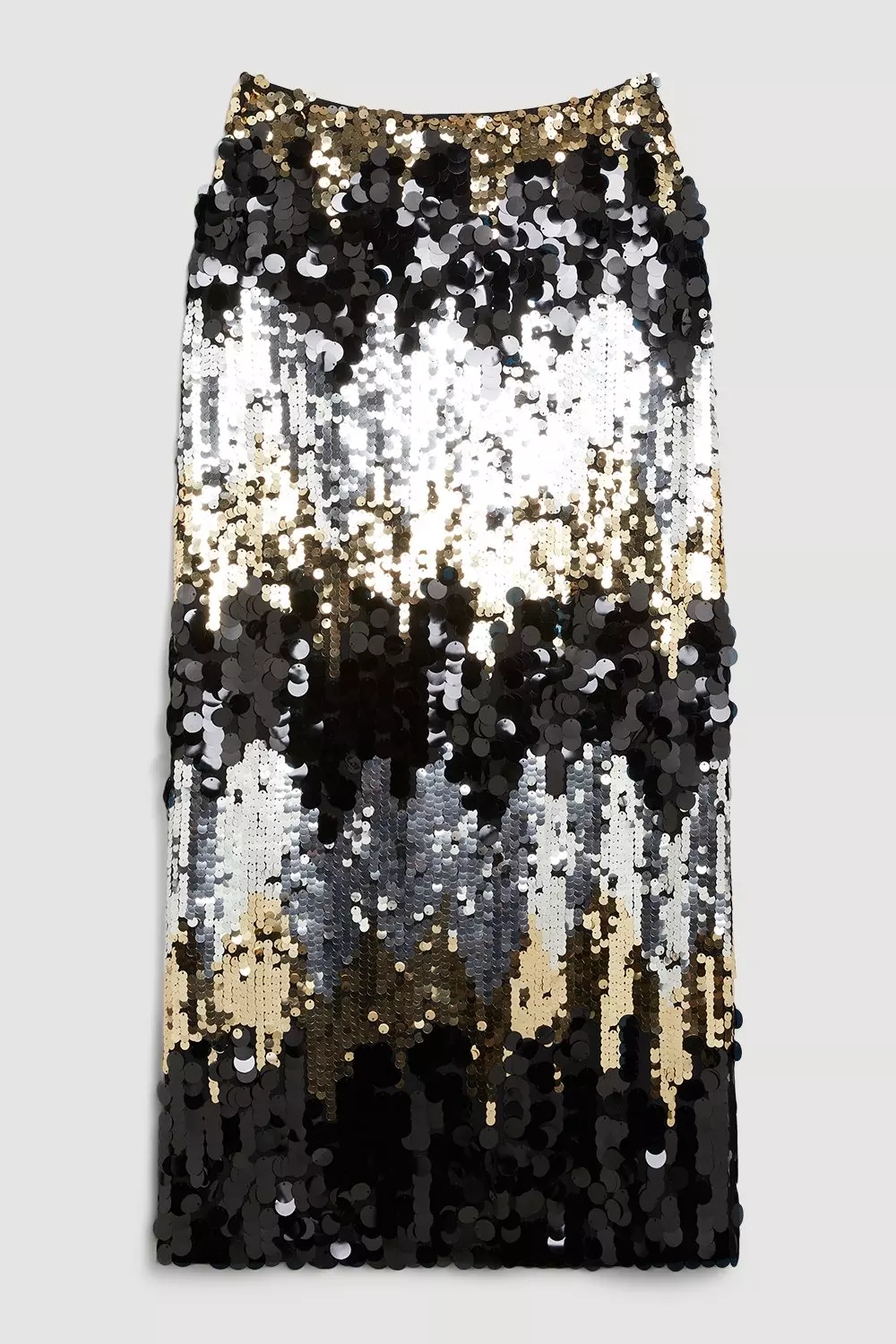 Sequin Back Slit Maxi Skirt | Karen Millen