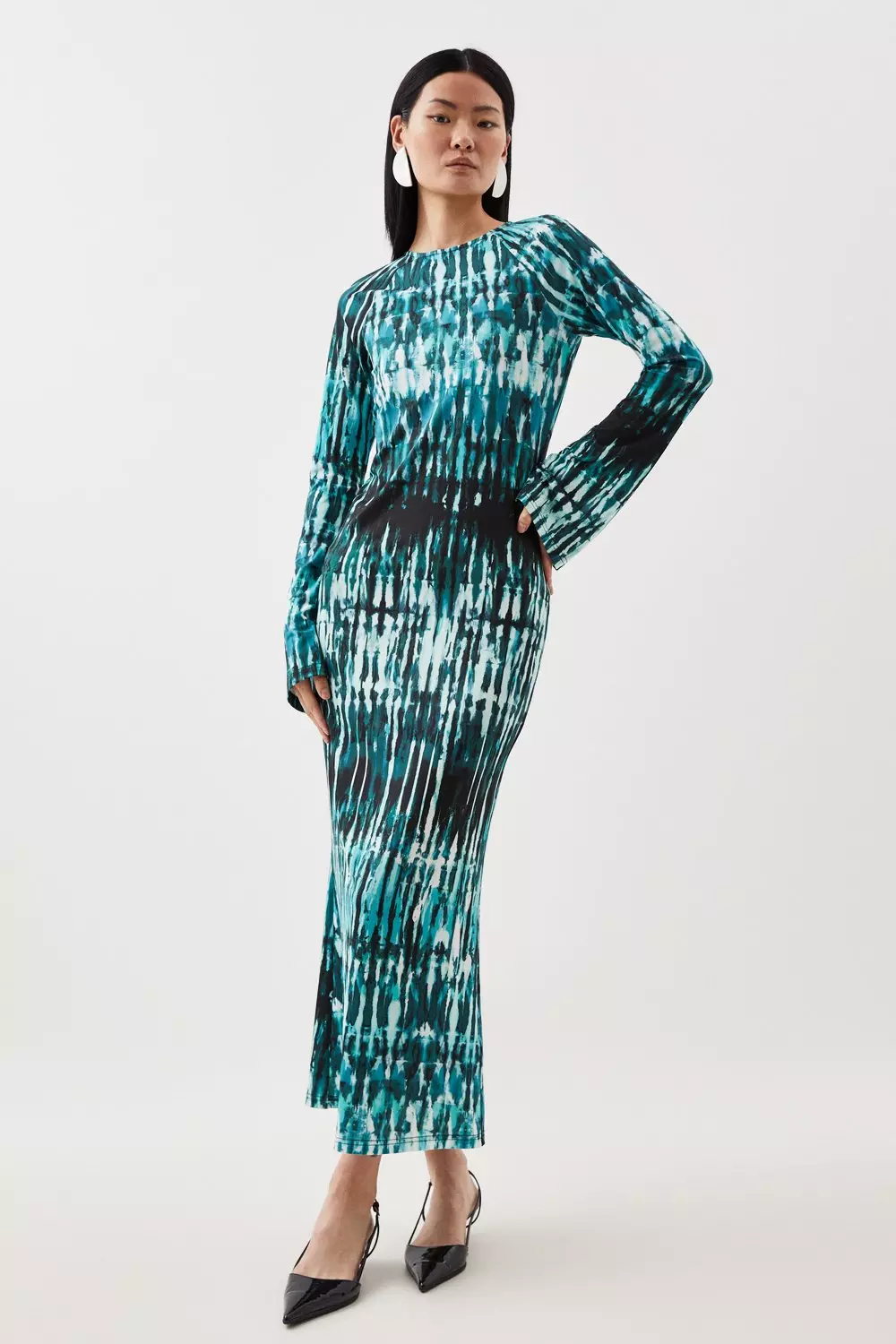 Karen millen store abstract print dress