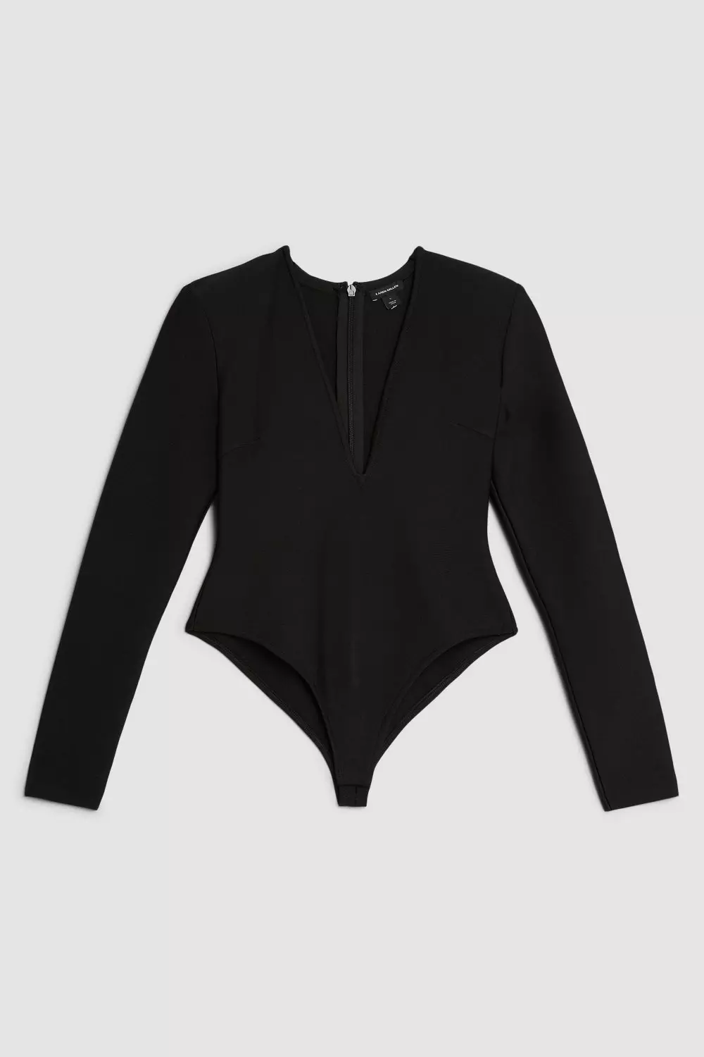 Figure Form Bandage Knit Thong Bodysuit | Karen Millen