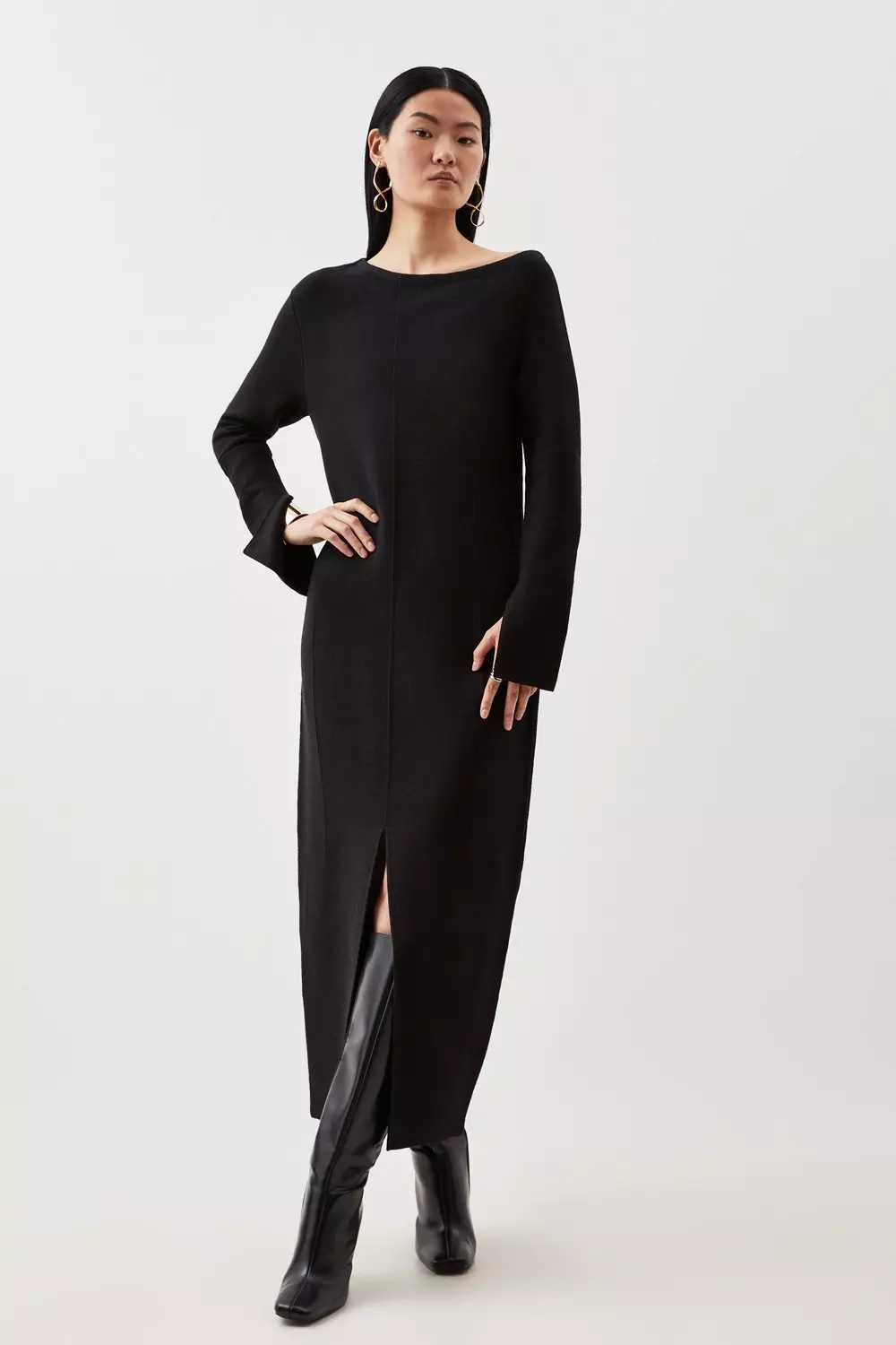 Karen millen cold shoulder midi outlet dress