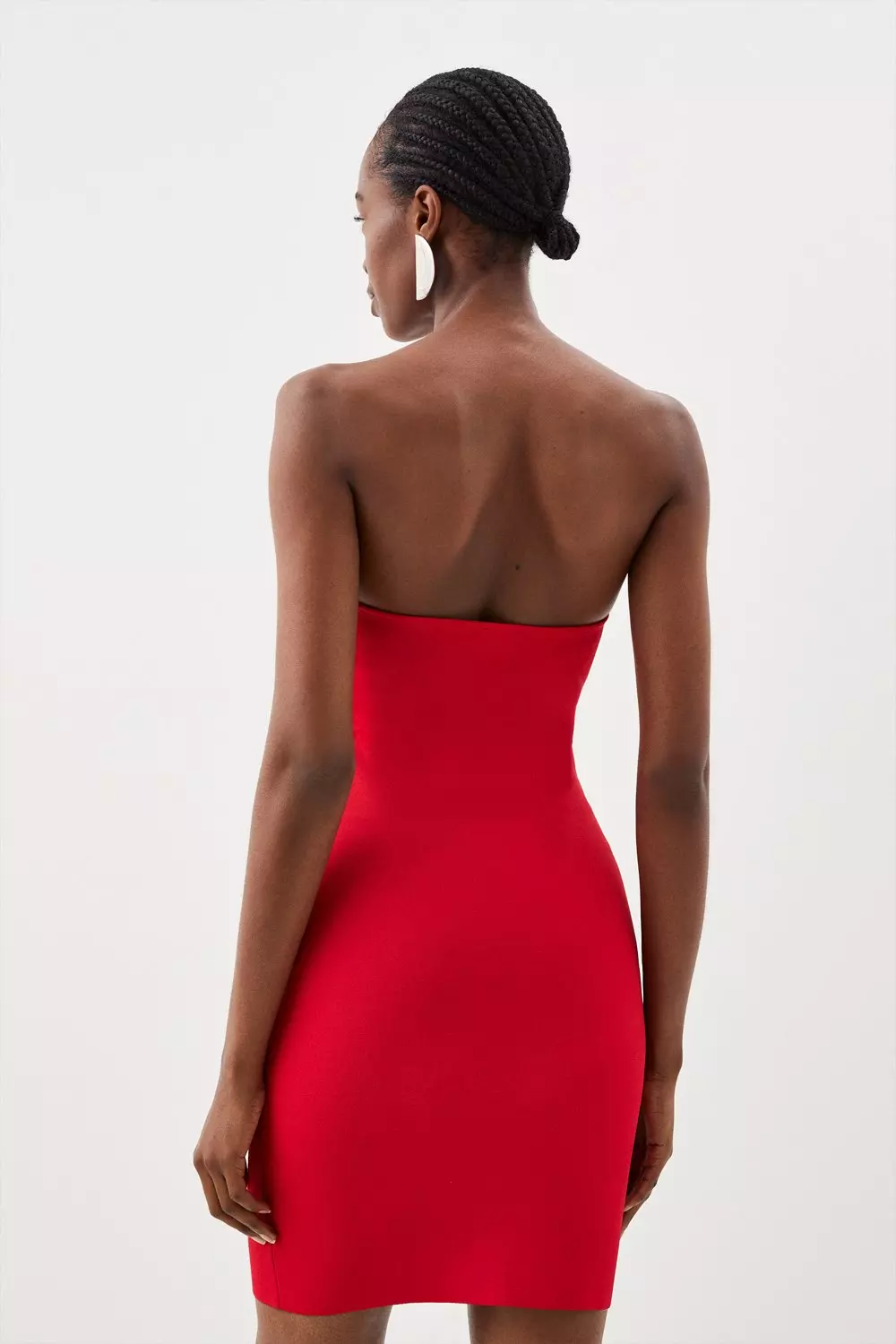 Crepe Knit Bralette Dress - Red – BeyondYourWardobe