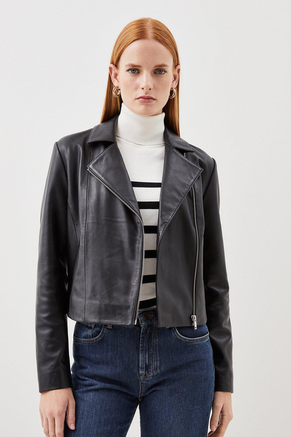 Women's Leather Jackets | Karen Millen