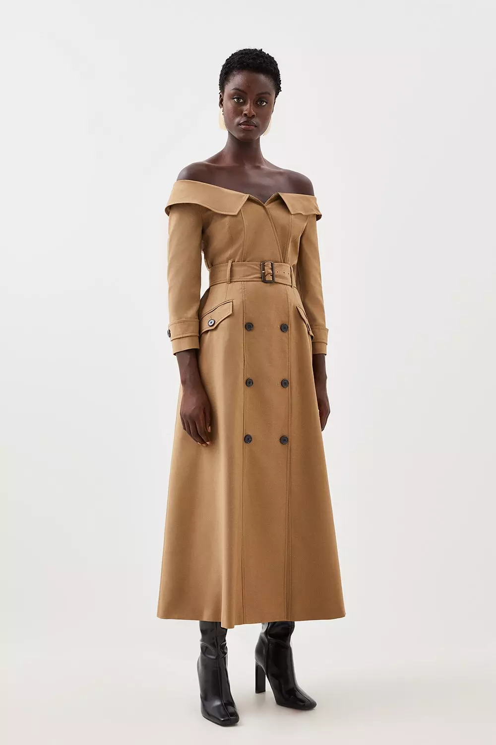 Tailored shop coat dress