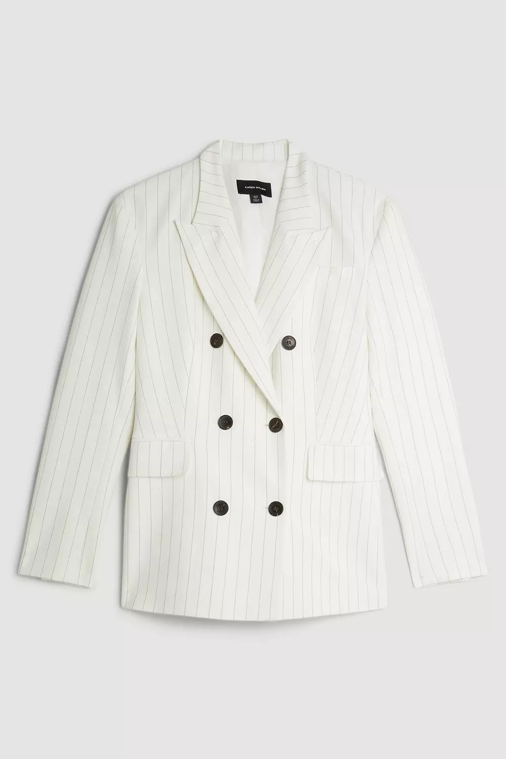 ZARA NEW WOMAN IVORY DOUBLE-BREASTED OVERSIZED BLAZER Small