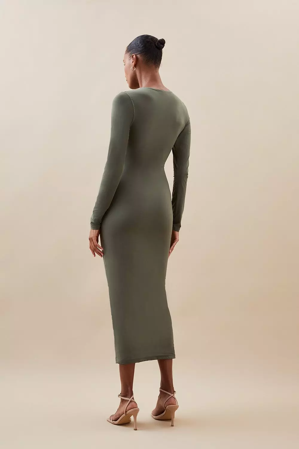 Contour CONTOUR CREW LONGSLEEVE MIDI DRESS