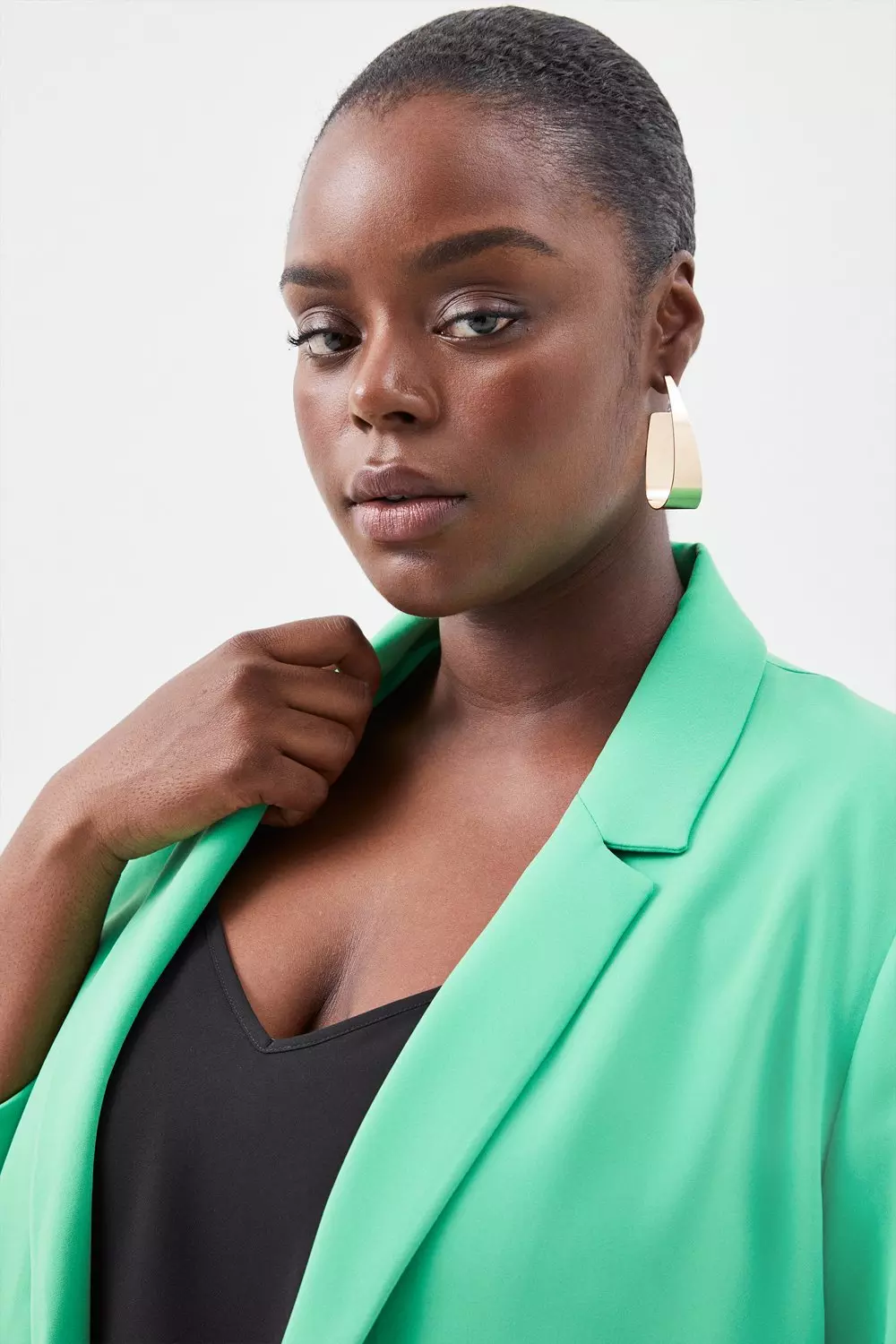 Plus size green on sale blazer